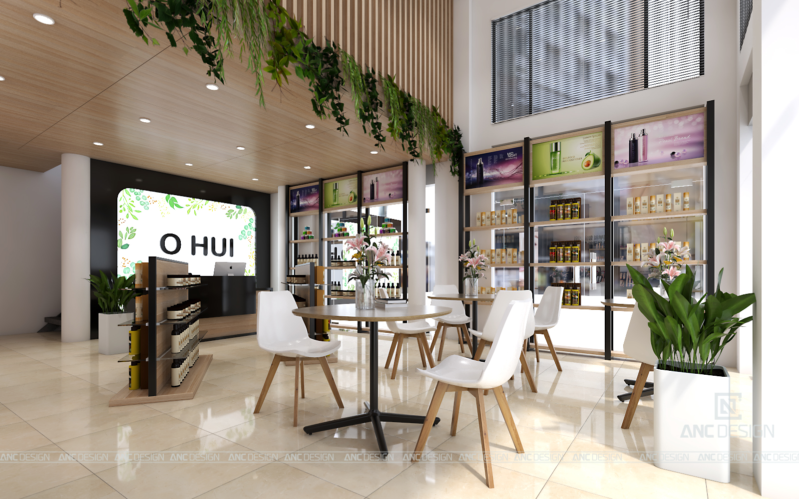 thiết kế nội thất Shop tại Quảng Ninh Mỹ phẩm OHUI 1 1551350032