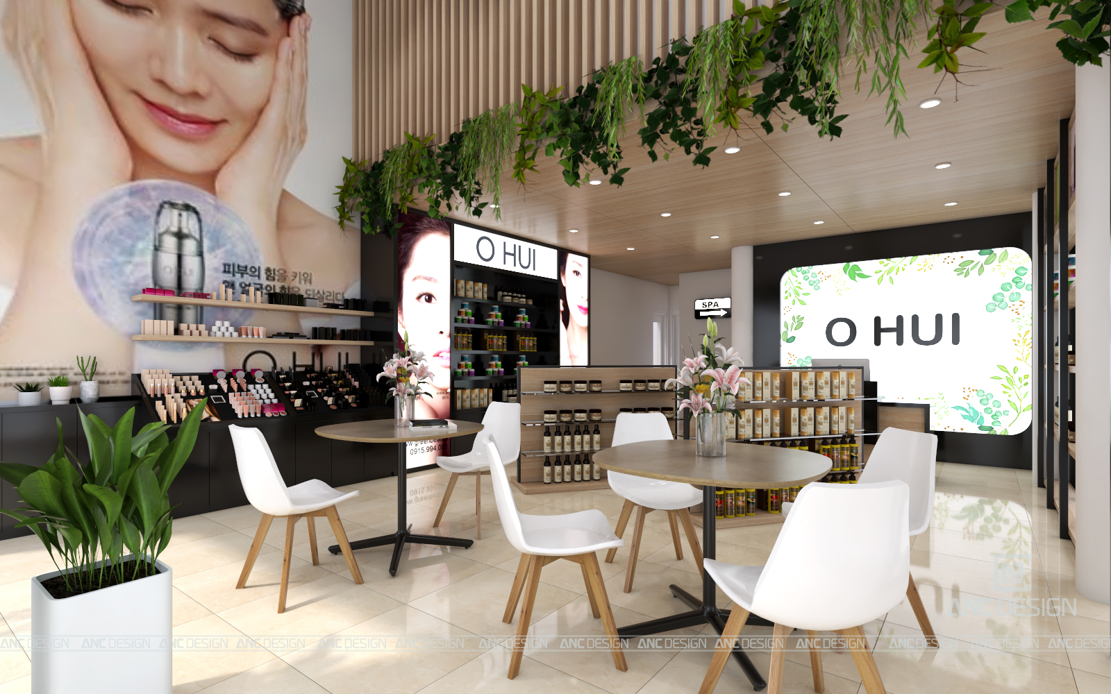 thiết kế nội thất Shop tại Quảng Ninh Mỹ phẩm OHUI 2 1551350031