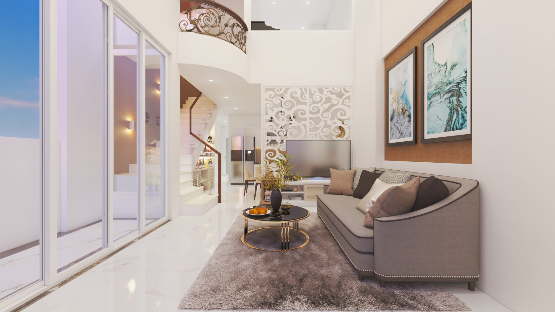 thiết kế nội thất Nhà Mặt Phố tại Bình Dương Nhà phố Binh Dương 3 1552466659