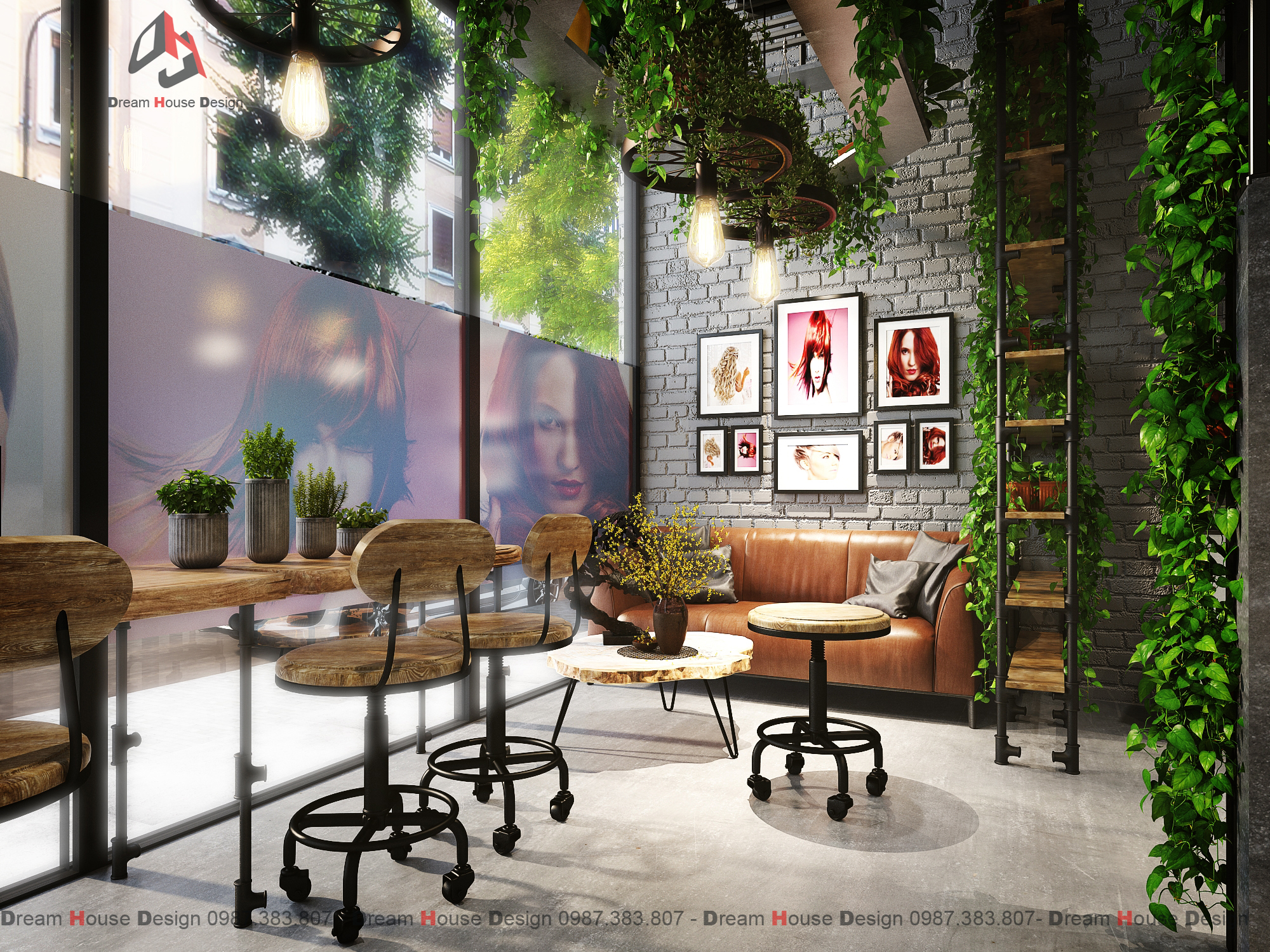 thiết kế nội thất Công Trình Công Cộng tại Hà Nội HAIR SALON HÀ MY 2 1553160968