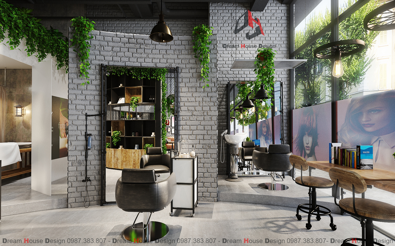 thiết kế nội thất Công Trình Công Cộng tại Hà Nội HAIR SALON HÀ MY 4 1553160966