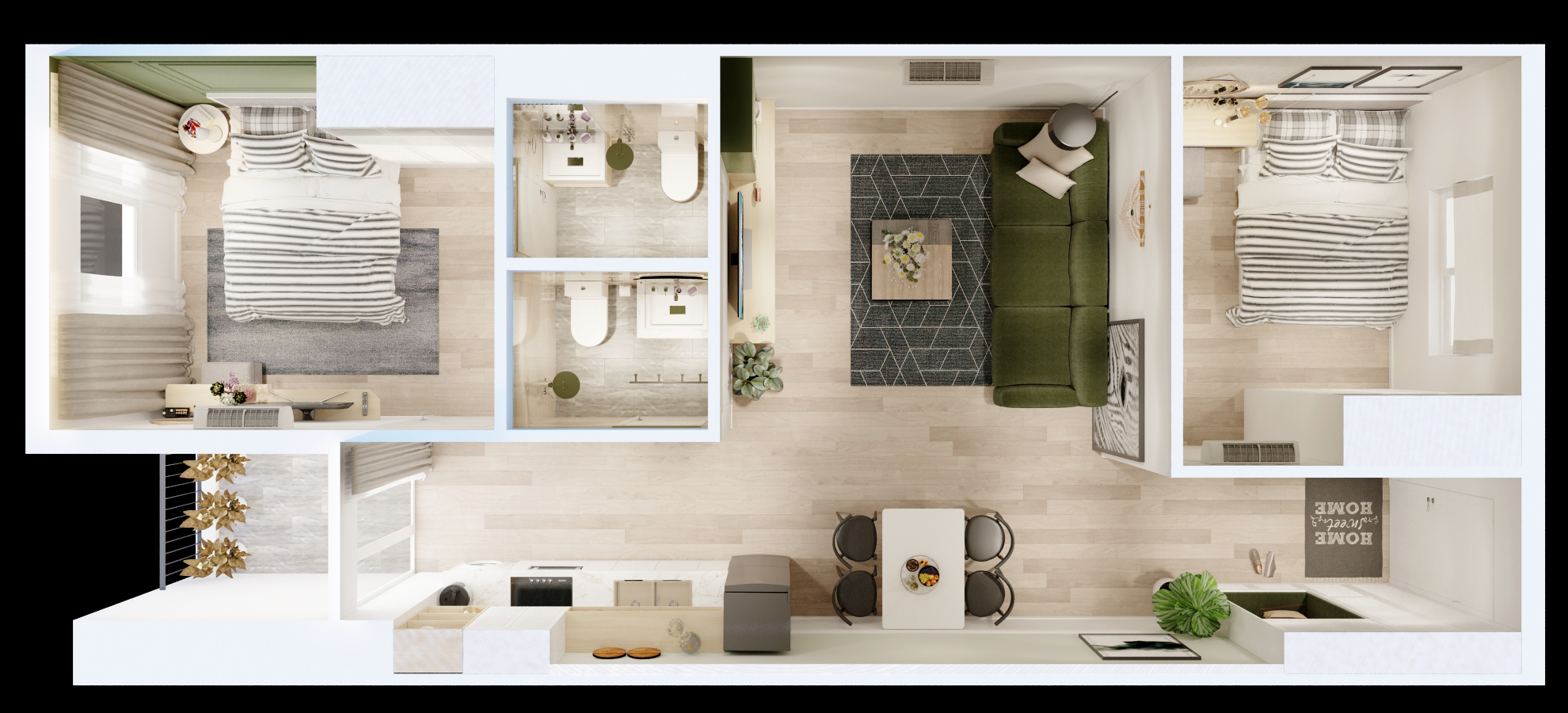 thiết kế Nội thất Chung Cư Sea Zoom163