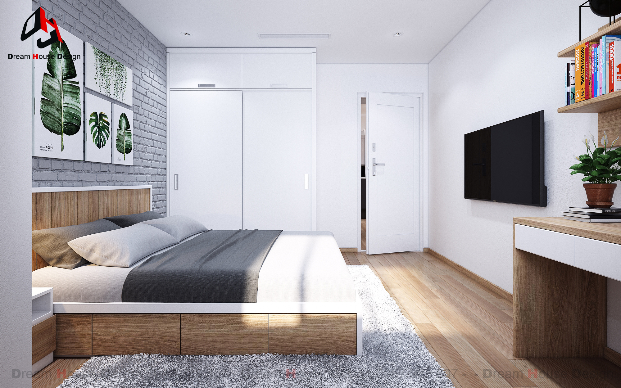 thiết kế nội thất chung cư tại Hà Nội GREEN APARTMENT 7 1554698158