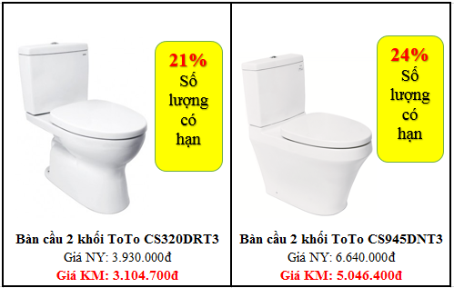 Bàn cầu 2 khối TOTO: CS320 - CS945 0 1555752241