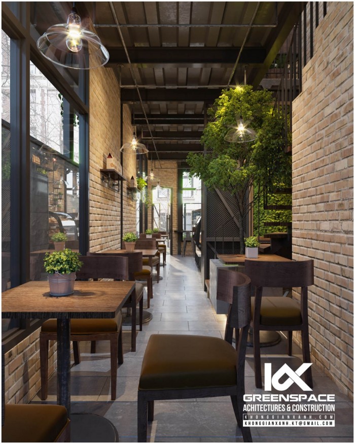 thiết kế nội thất Nhà Hàng tại Hồ Chí Minh Thiết kế quán cafe không gian tươi mát 2 1559027046