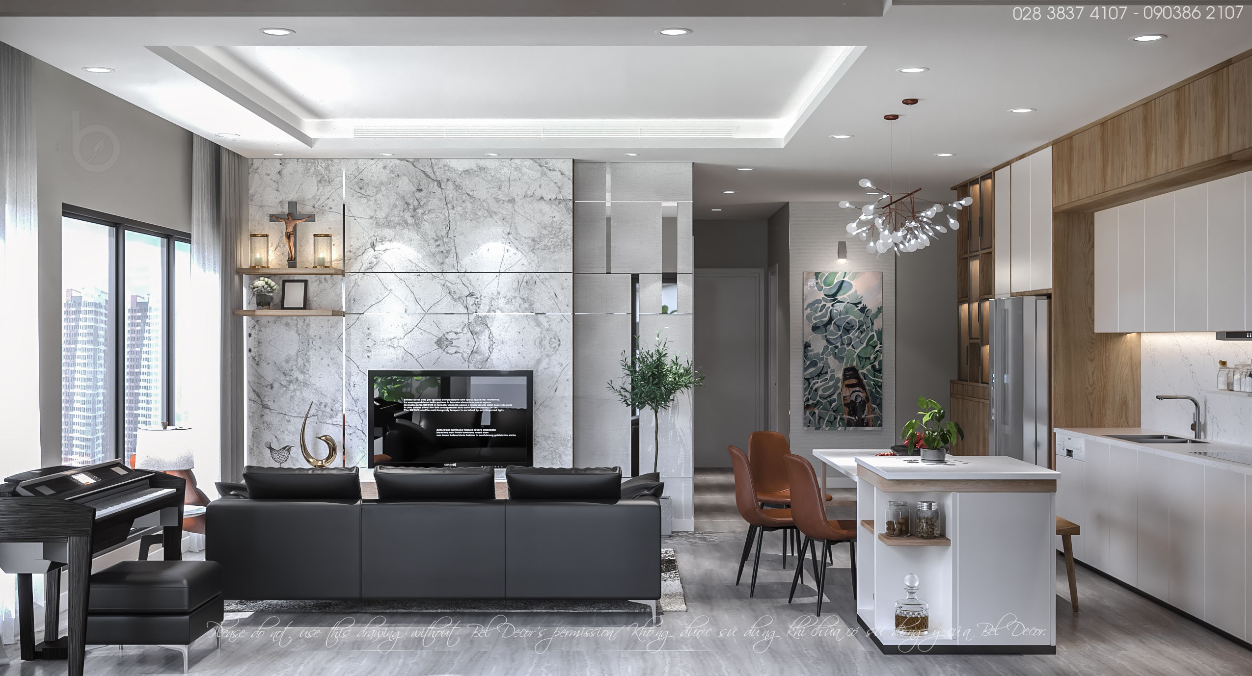 thiết kế nội thất chung cư tại Hồ Chí Minh THIẾT KẾ NỘI THẤT CĂN HỘ (HO1919) 0 1561429810