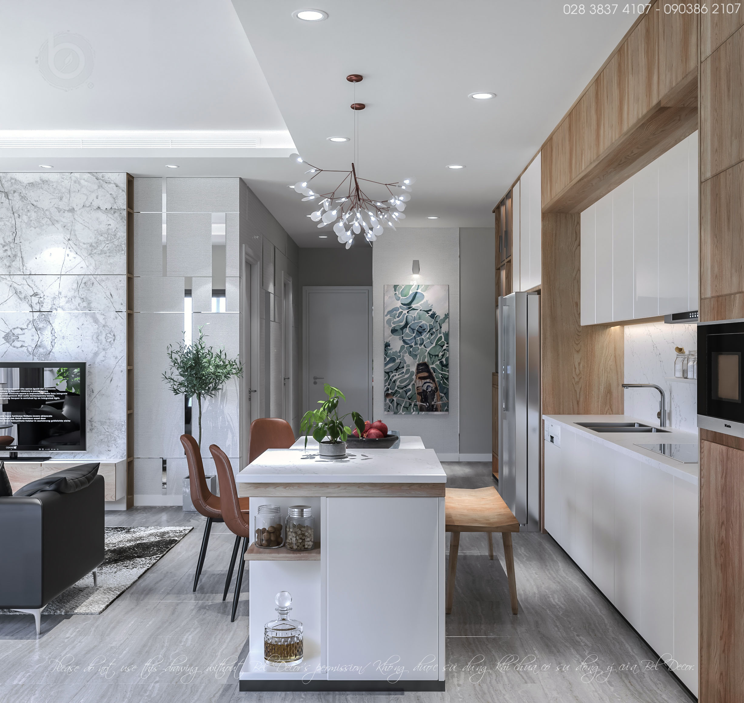 thiết kế nội thất chung cư tại Hồ Chí Minh THIẾT KẾ NỘI THẤT CĂN HỘ (HO1919) 4 1561429811