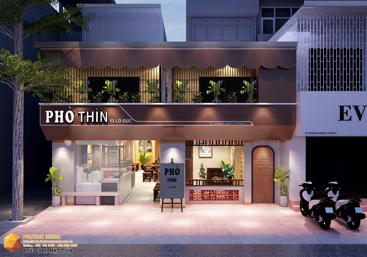 thiết kế nội thất Nhà Hàng tại Hà Nội PHỞ THÌN - CƠ SỞ 2 0 1561950384