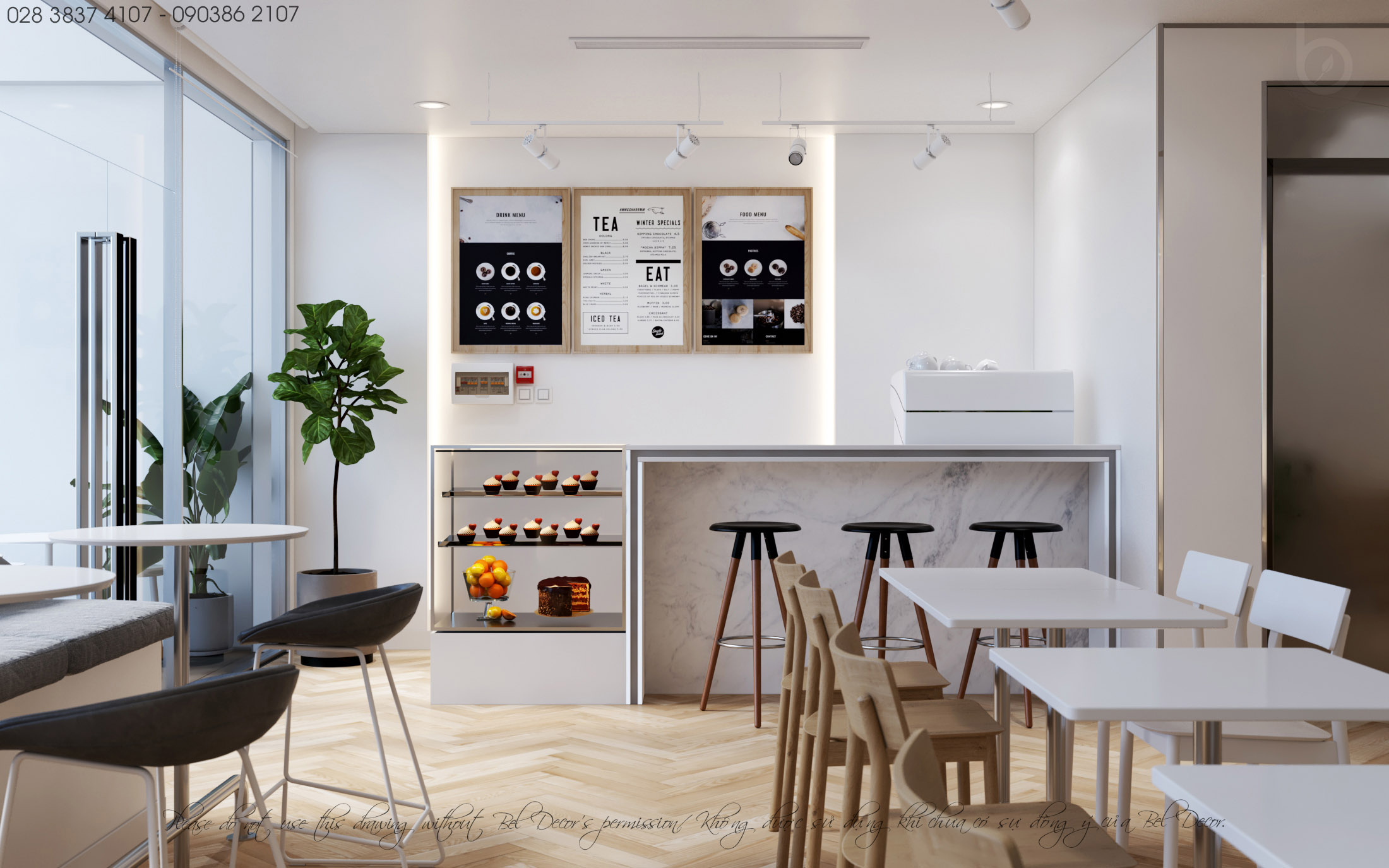 thiết kế nội thất Cafe tại Hồ Chí Minh THIẾT KẾ NỘI THẤT CAFE KẾT HỢP VĂN PHÒNG (PR1840) 0 1562655360