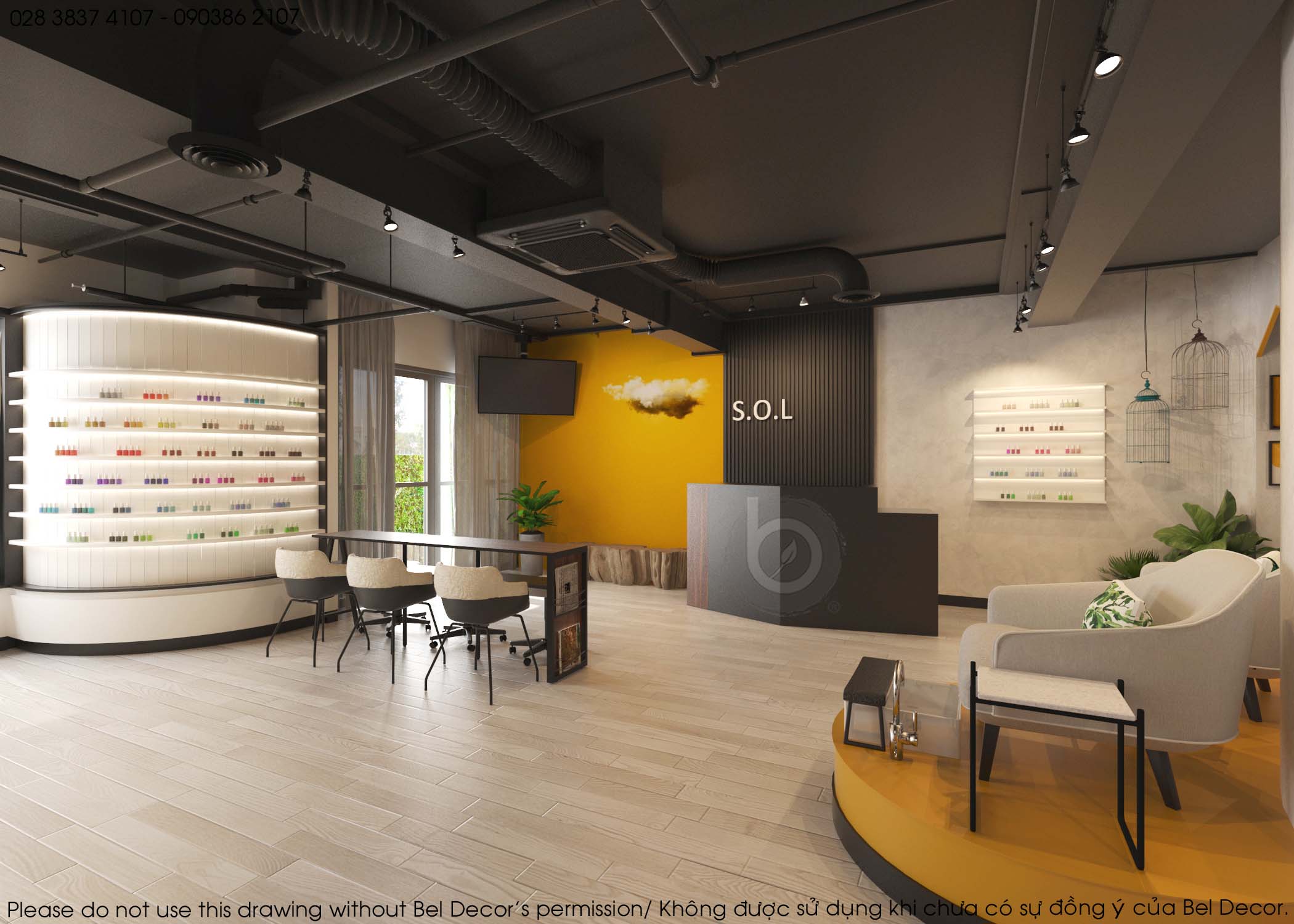 thiết kế nội thất Spa tại Hồ Chí Minh THIẾT KẾ NỘI THẤT NAIL SPA (PR1808) 1 1562831689