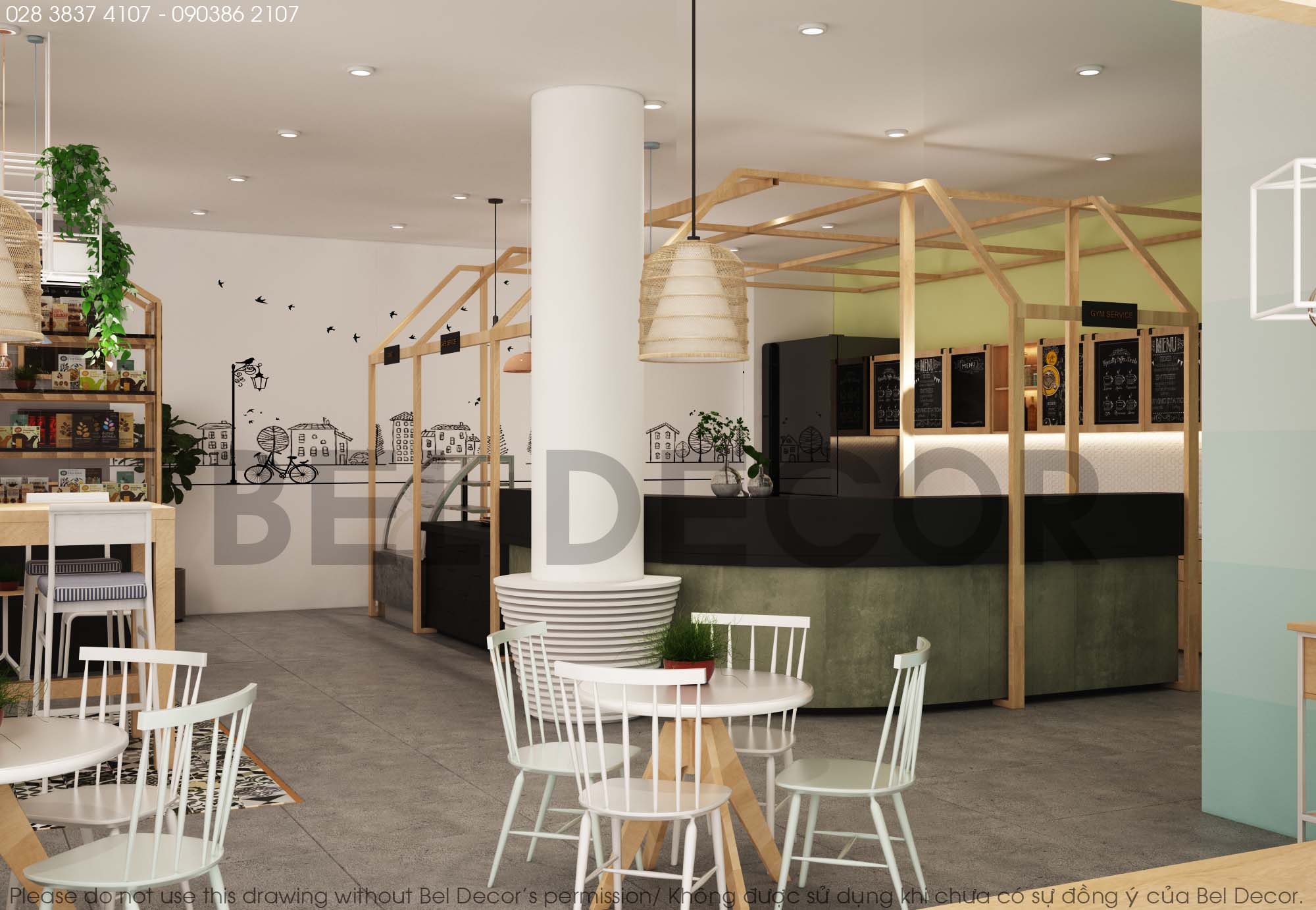 thiết kế nội thất Cafe tại Đồng Nai THIẾT KẾ NỘI THẤT CAFE & MINI SHOP (PR1726) 8 1562832227