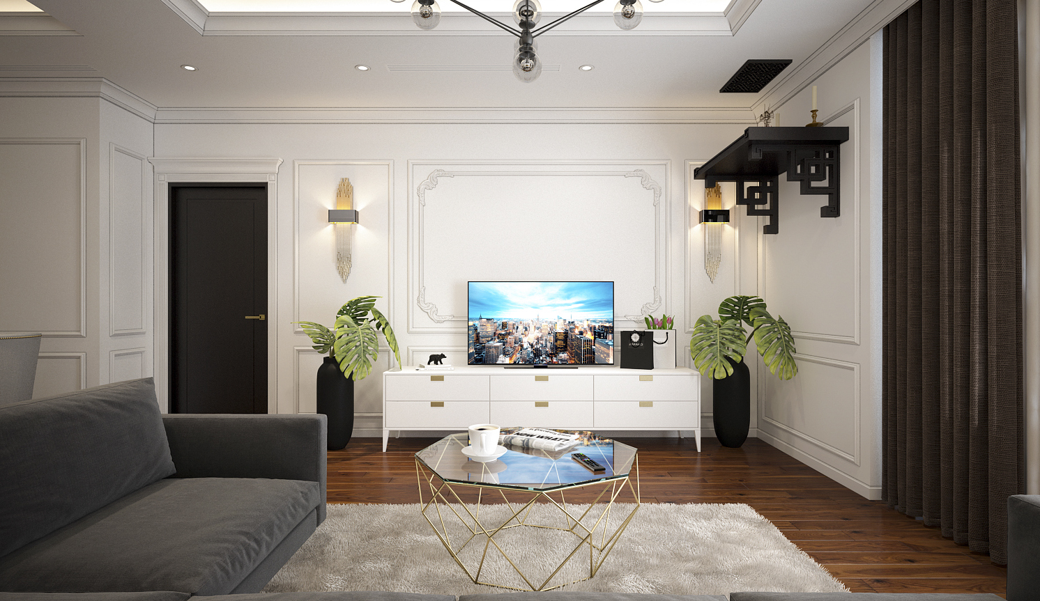 thiết kế nội thất chung cư tại Hà Nội Nội thất chung cư anh Tưởng - Royal 1 1562917008