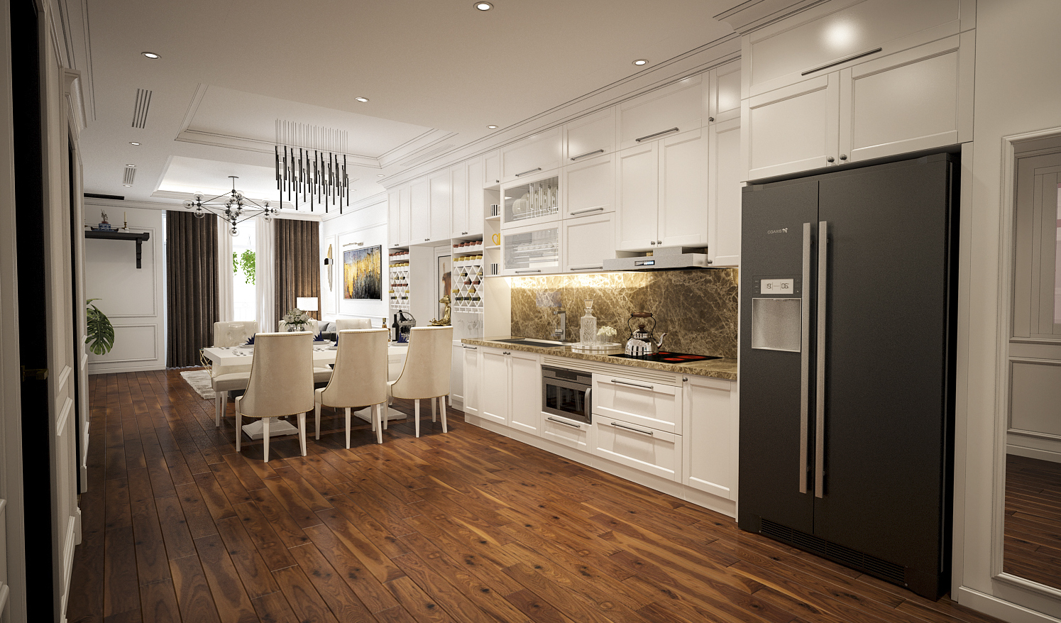 thiết kế nội thất chung cư tại Hà Nội Nội thất chung cư anh Tưởng - Royal 6 1562917009