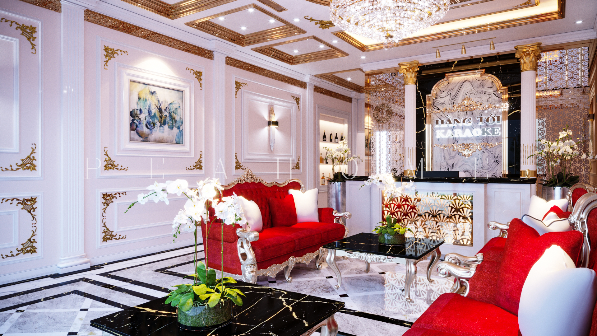 thiết kế Nội thất Nhà Mặt Phố 2 tầng NỘI THẤT TÂN CỔ ĐIỂN28