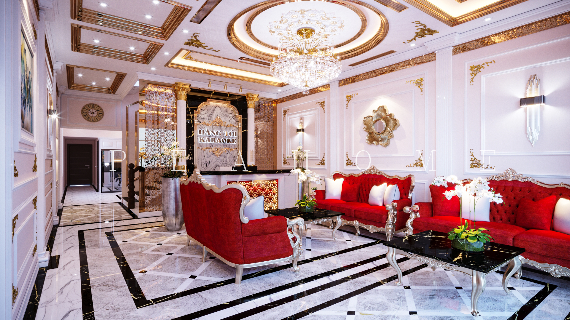 thiết kế Nội thất Nhà Mặt Phố 2 tầng NỘI THẤT TÂN CỔ ĐIỂN37