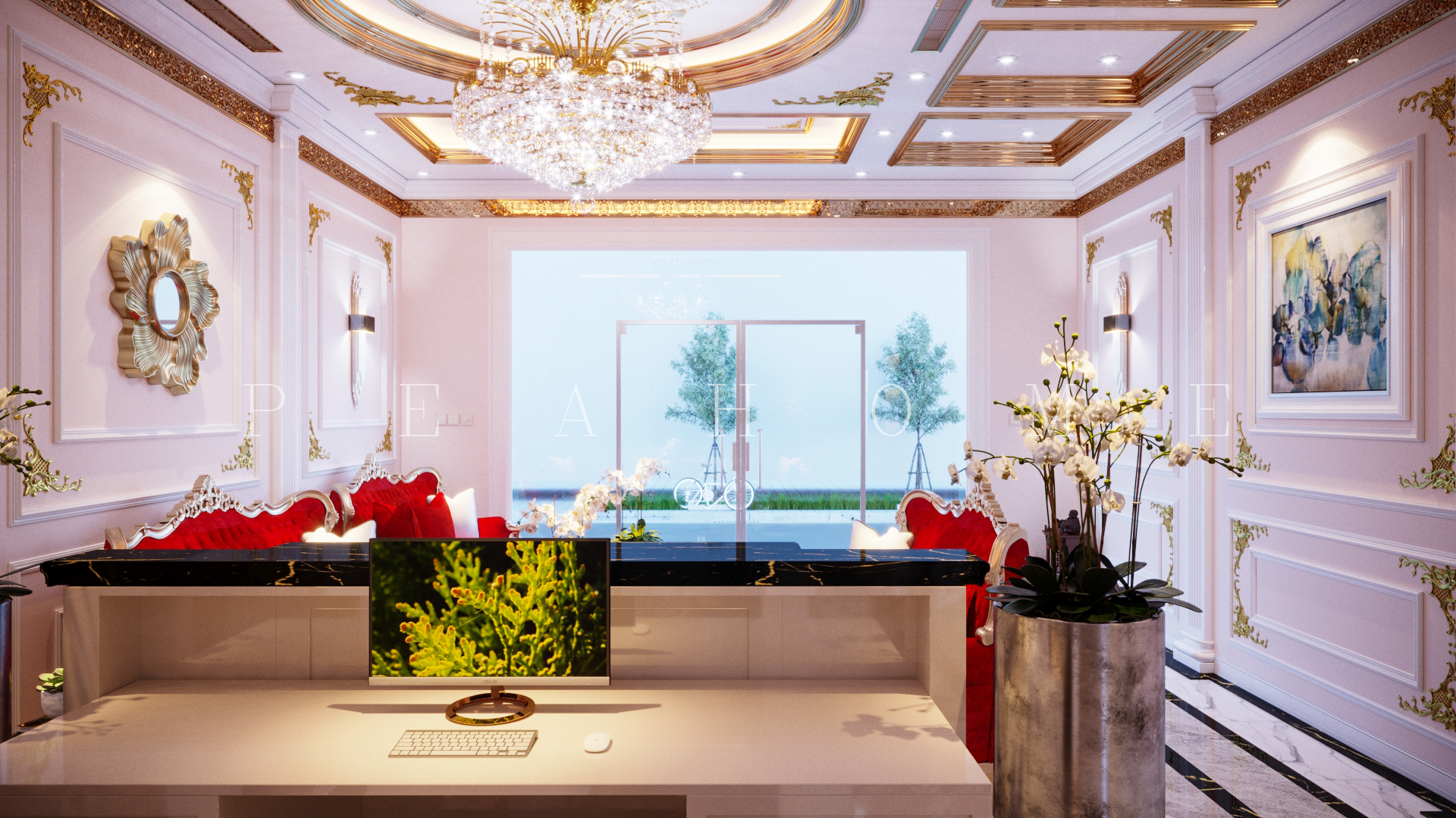 thiết kế Nội thất Nhà Mặt Phố 2 tầng NỘI THẤT TÂN CỔ ĐIỂN410