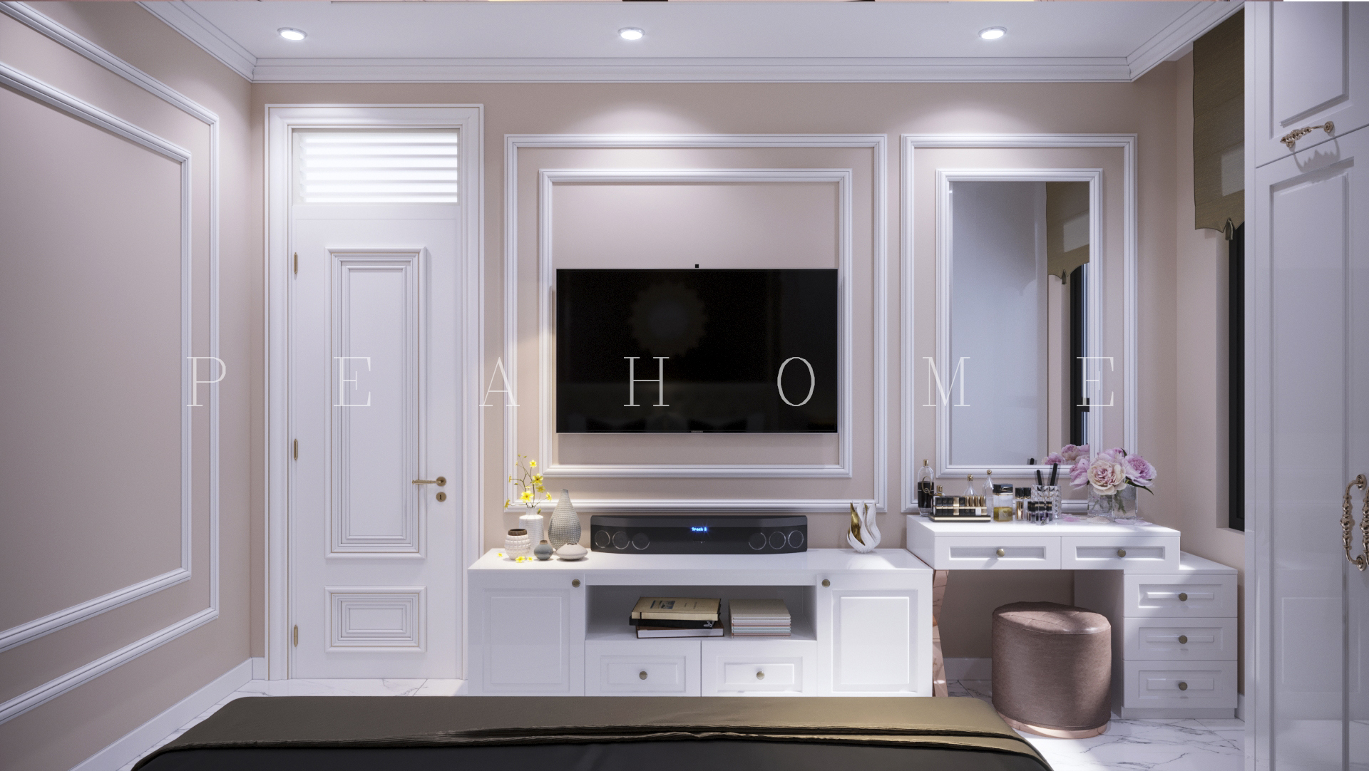 thiết kế Nội thất Nhà Mặt Phố 2 tầng NỘI THẤT TÂN CỔ ĐIỂN92