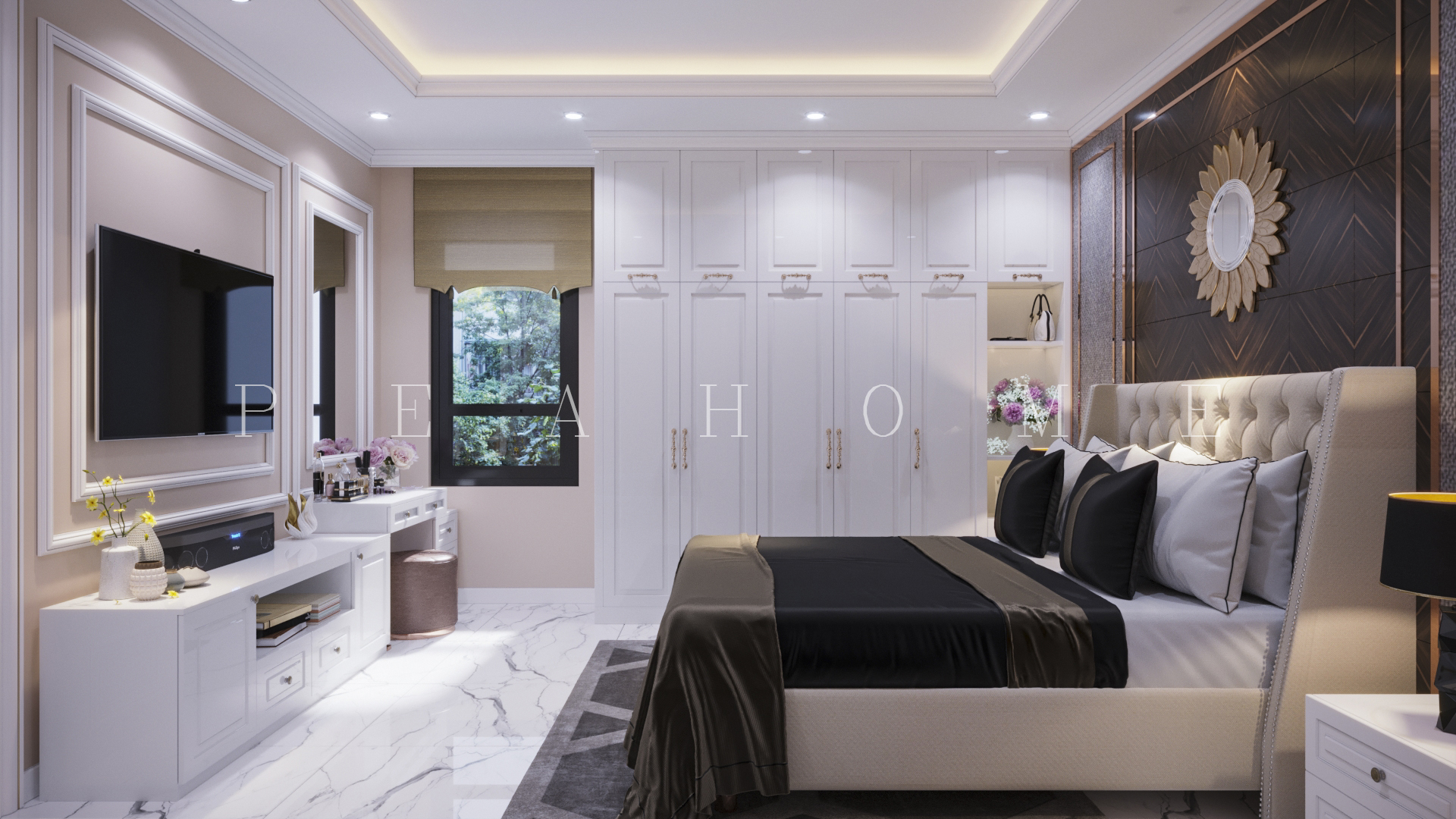 thiết kế Nội thất Nhà Mặt Phố 2 tầng NỘI THẤT TÂN CỔ ĐIỂN125