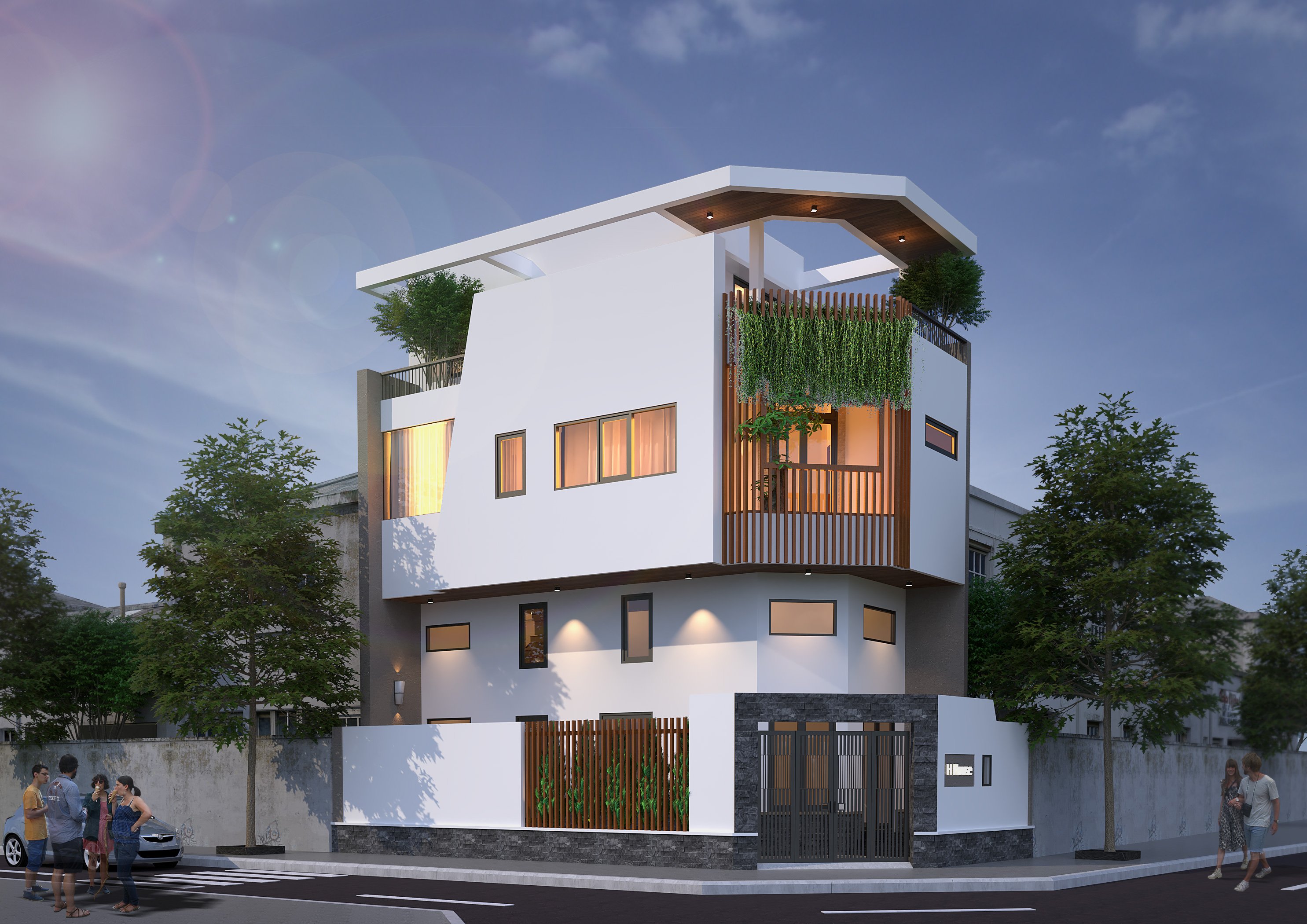 thiết kế Nhà Mặt Phố 3 tầng tại Hồ Chí Minh Nhà phố anh Huy- Q9 0 1565854687