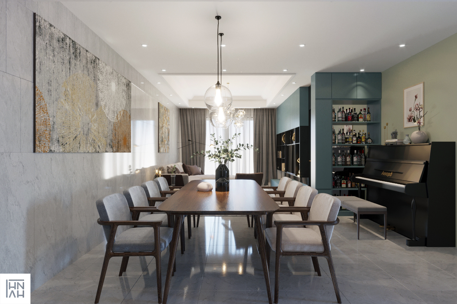 thiết kế nội thất chung cư tại Hà Nội Sungrand Lương Yên 3 1566897525