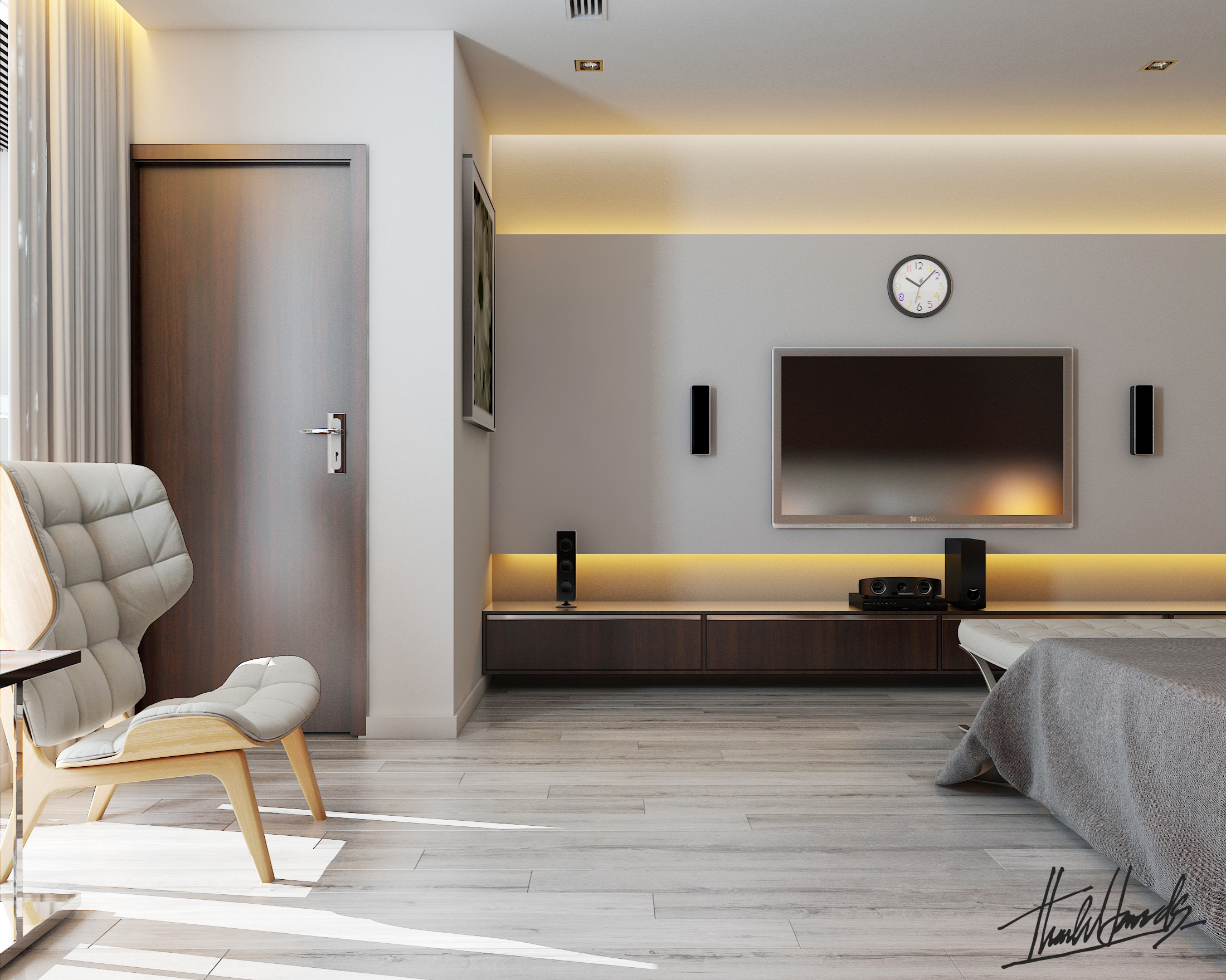 thiết kế nội thất chung cư tại Hà Nội penthouse - thăng long N01 20 1568081943