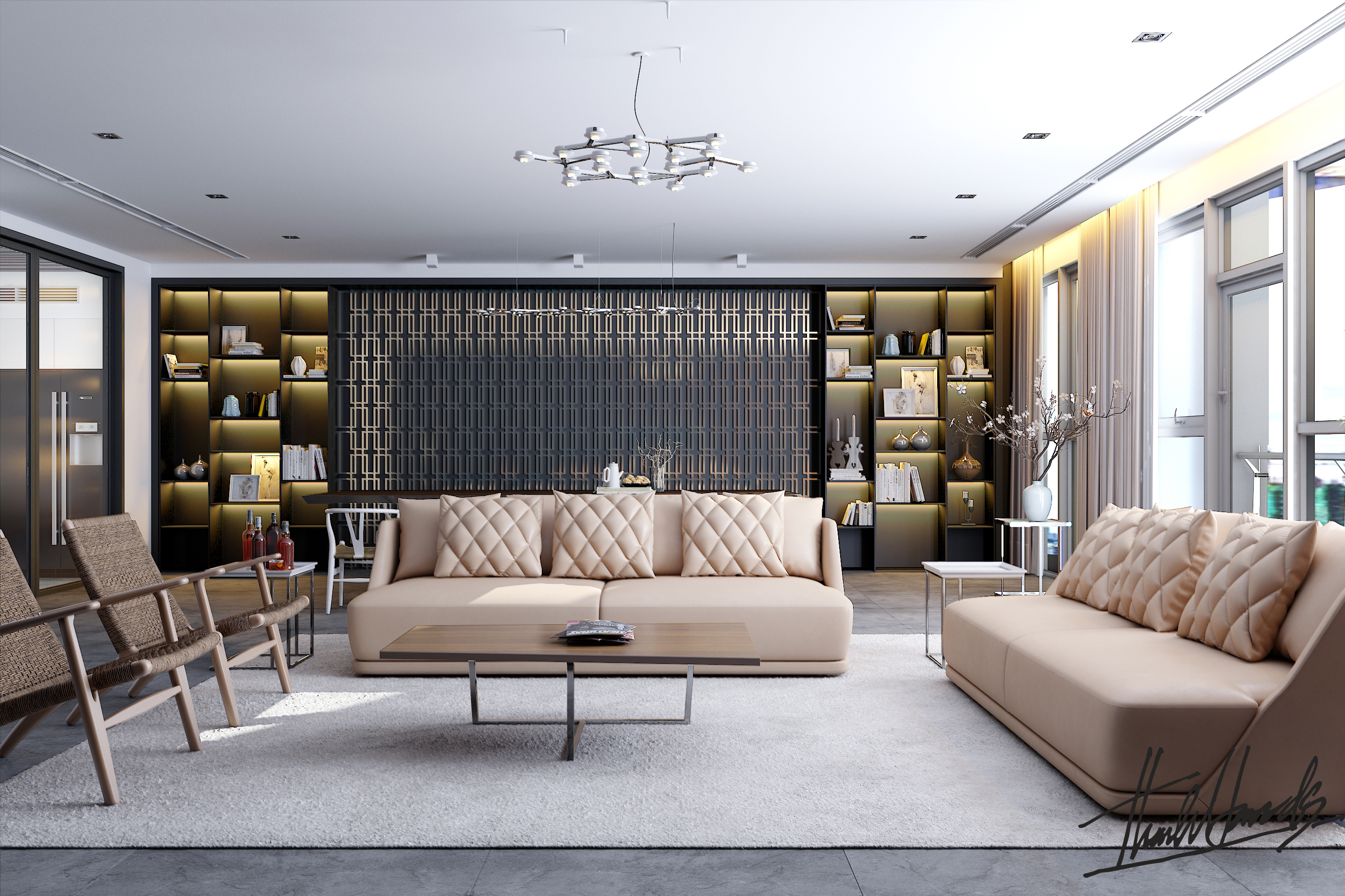 thiết kế nội thất chung cư tại Hà Nội penthouse - thăng long N01 7 1568081618