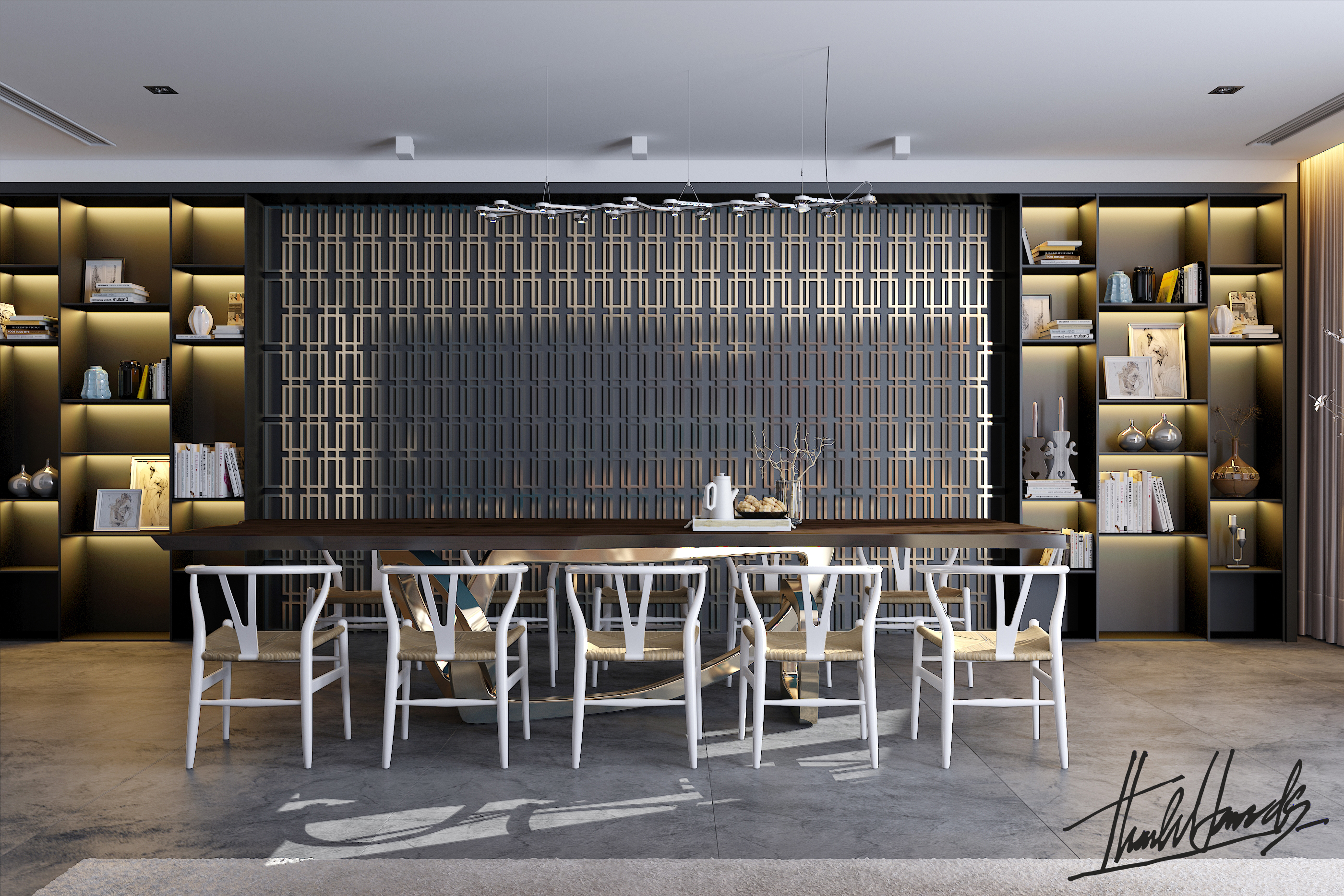 thiết kế nội thất chung cư tại Hà Nội penthouse - thăng long N01 9 1568081605