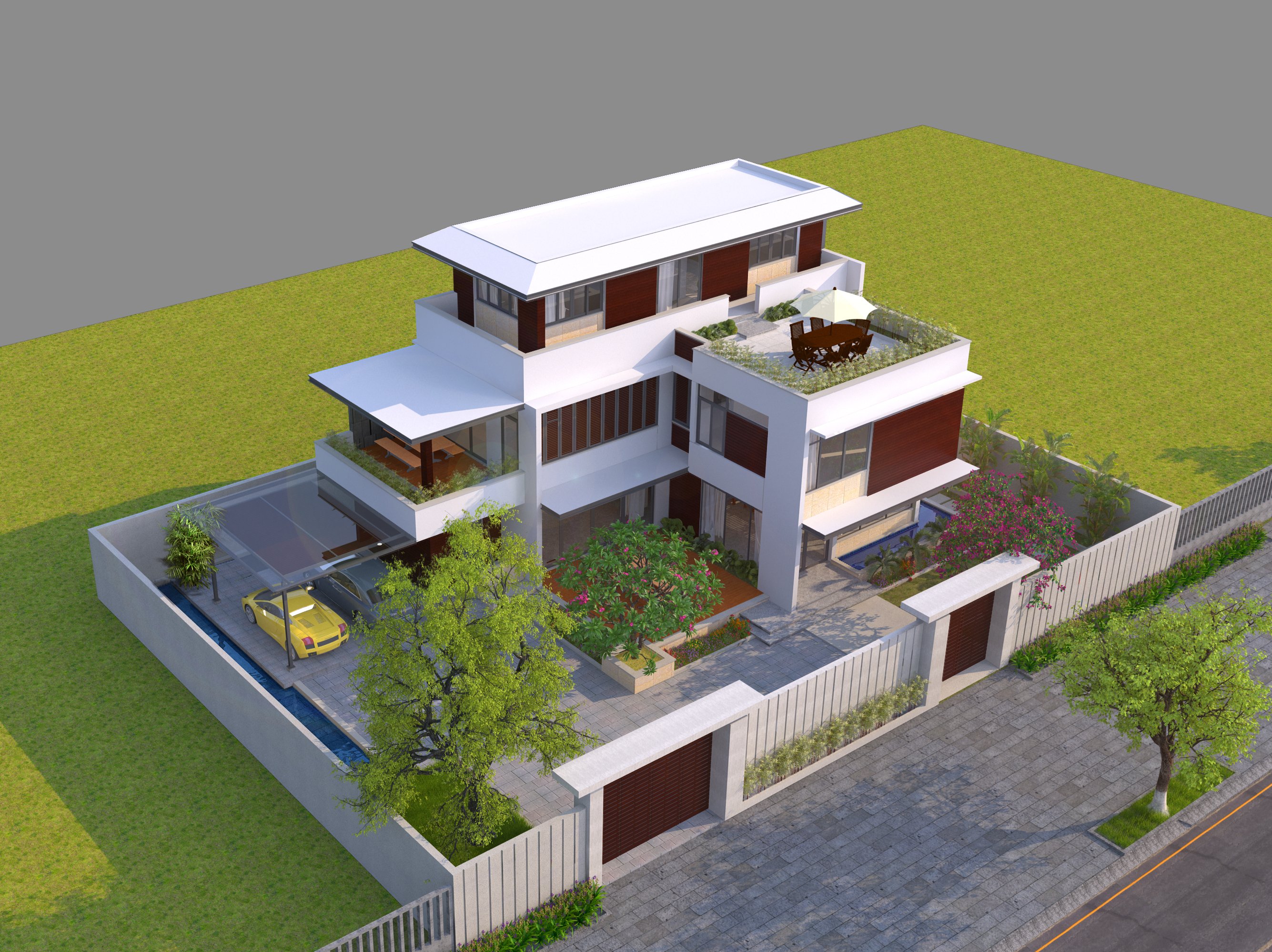 thiết kế Nội thất Biệt Thự Biệt thự ngoại ô27