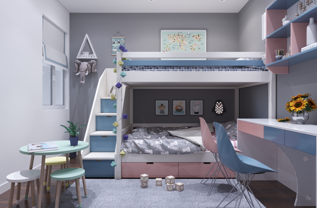 thiết kế nội thất chung cư tại Hà Nội bedroom 7 1568336136