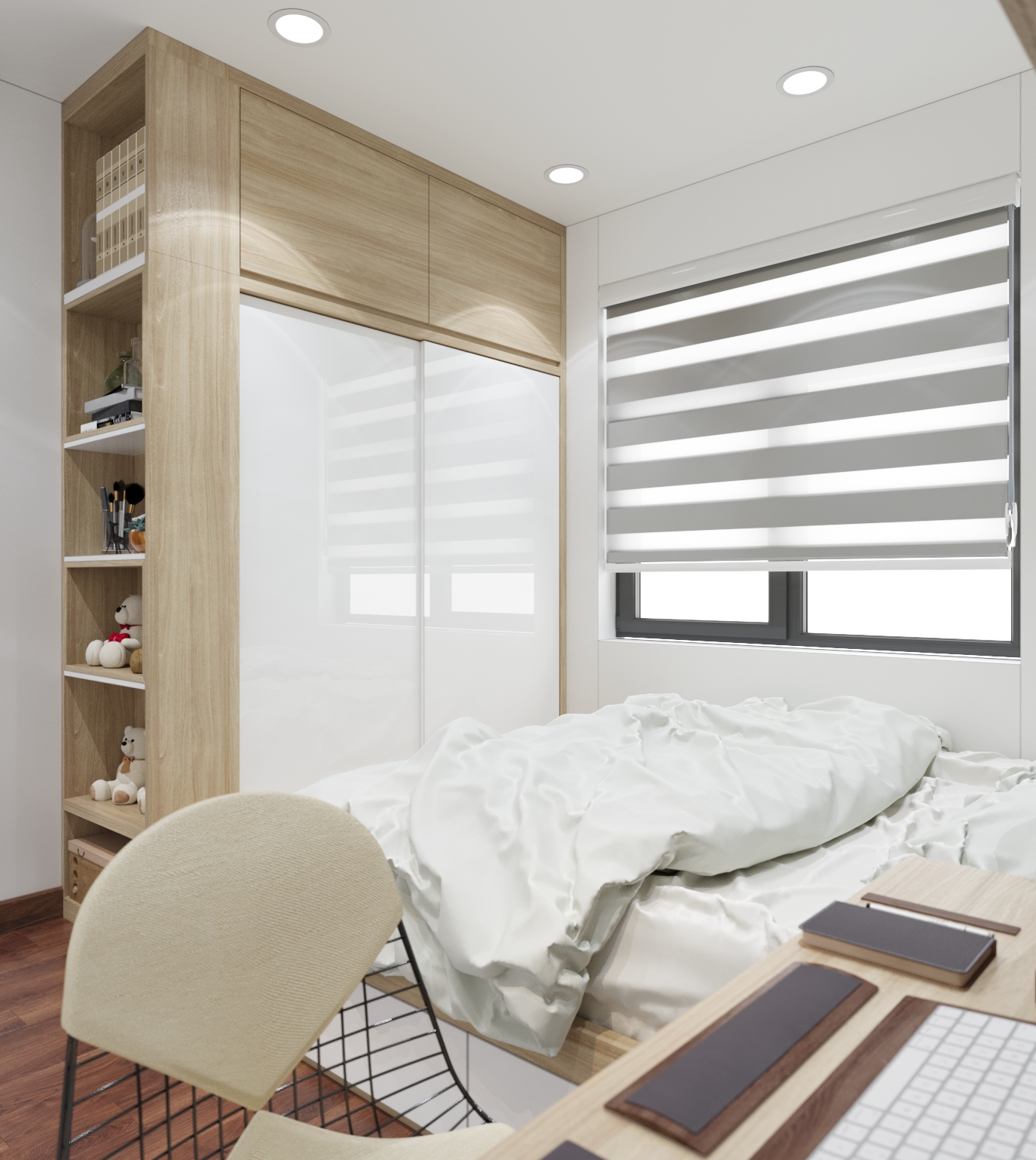 thiết kế nội thất chung cư tại Hà Nội bedroom 4 1568336492