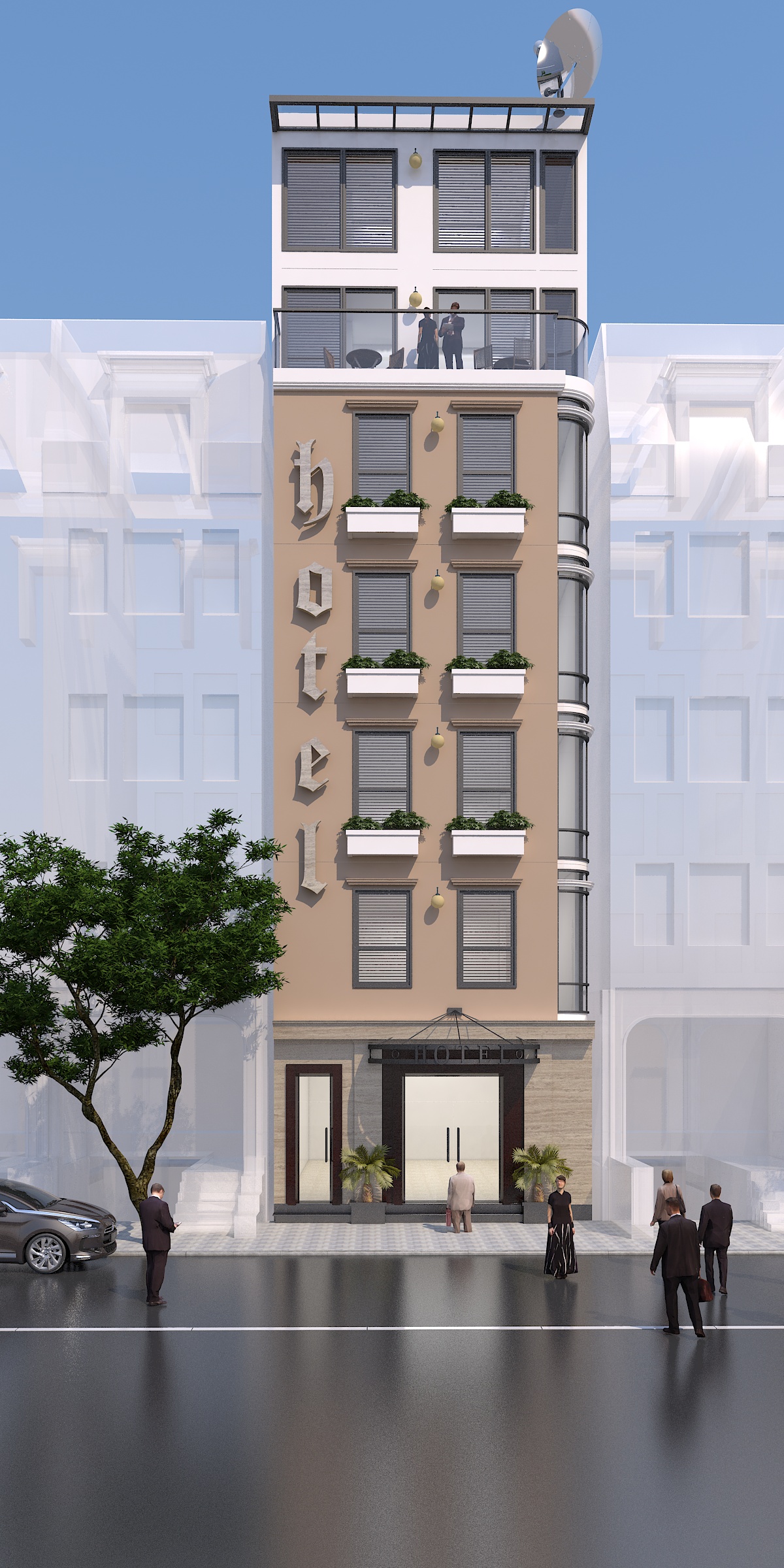 thiết kế nội thất Khách Sạn tại Hà Nội KHÁCH SẠN NGÕ 7 HOÀNG MINH GIÁM 2 1568365429