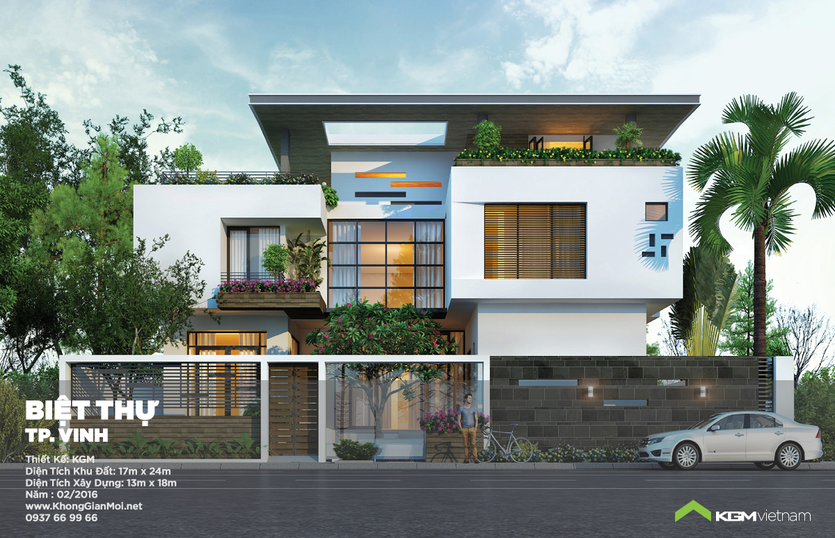 Thiết kế Biệt Thự tại Nghệ An BIỆT THỰ HIỆN ĐẠI - TP VINH 1573545441 0