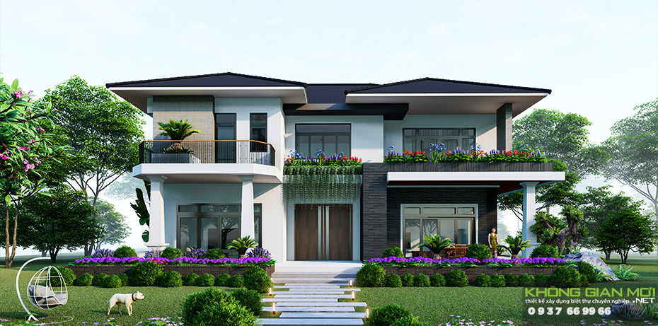 Thiết kế Biệt Thự tại Bến Tre KHÔNG GIAN MỚI - THIẾT KẾ BIỆT THỰ BẾN TRE 1573555419 1