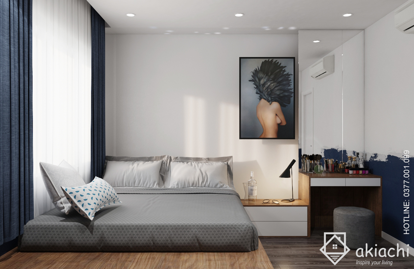 Thiết kế nội thất Chung Cư tại Khánh Hòa Blue House 1573643890 4