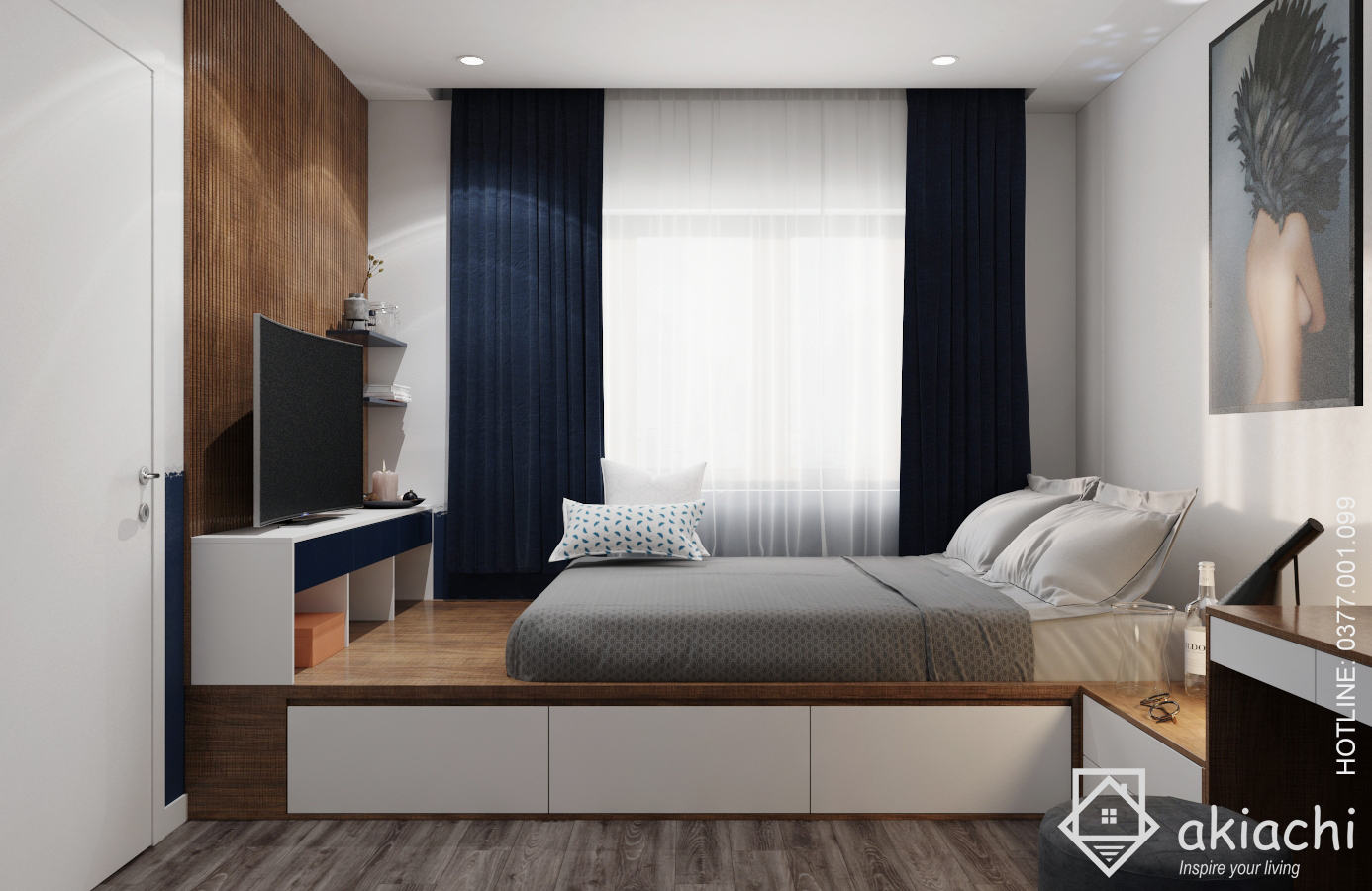 Thiết kế nội thất Chung Cư tại Khánh Hòa Blue House 1573643890 5