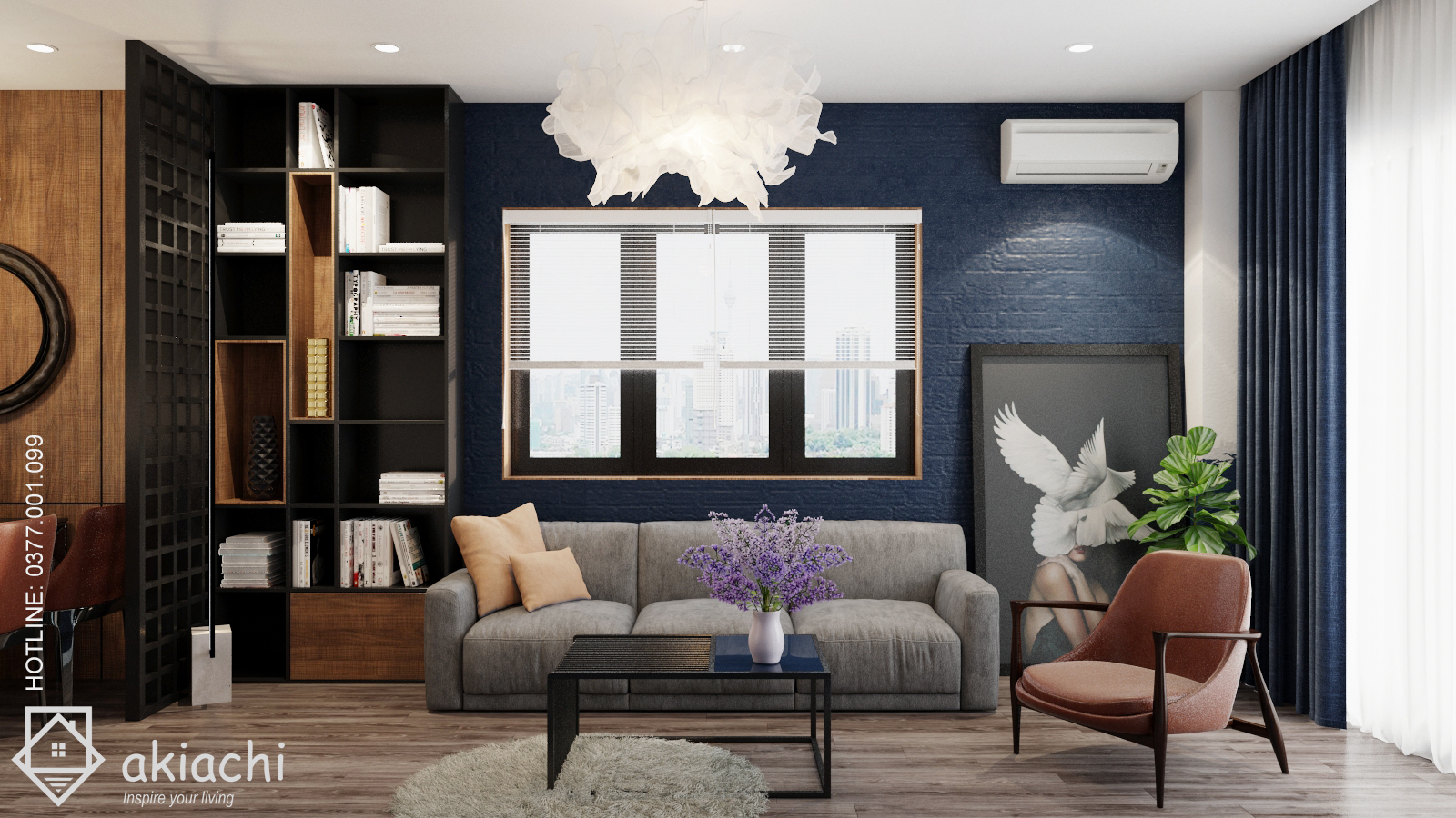 Thiết kế nội thất Chung Cư tại Khánh Hòa Blue House 1573643891 6