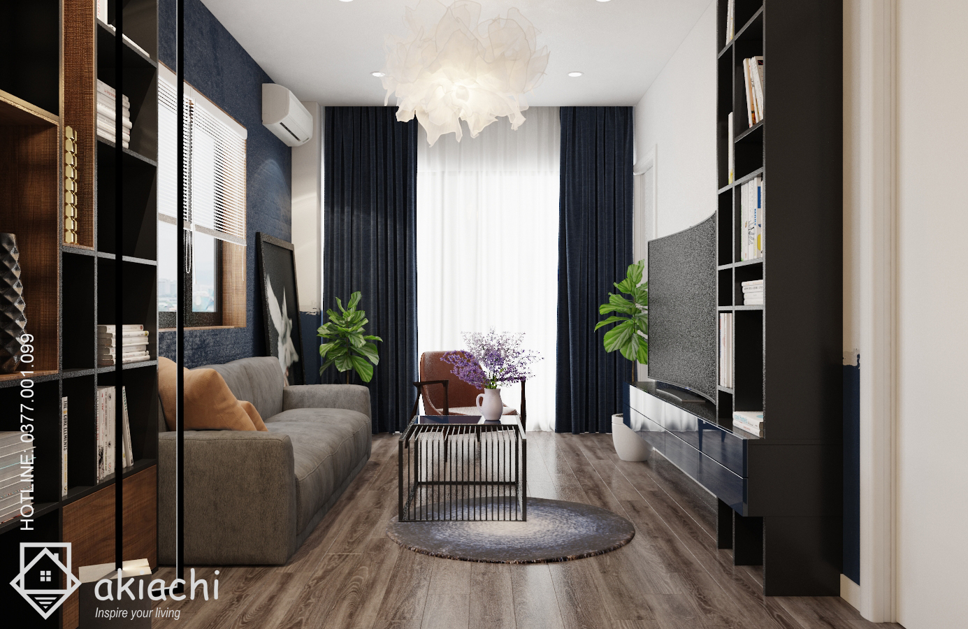 Thiết kế nội thất Chung Cư tại Khánh Hòa Blue House 1573643891 9