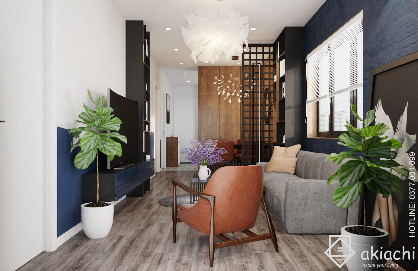 Thiết kế nội thất Chung Cư tại Khánh Hòa Blue House 1573643892 12