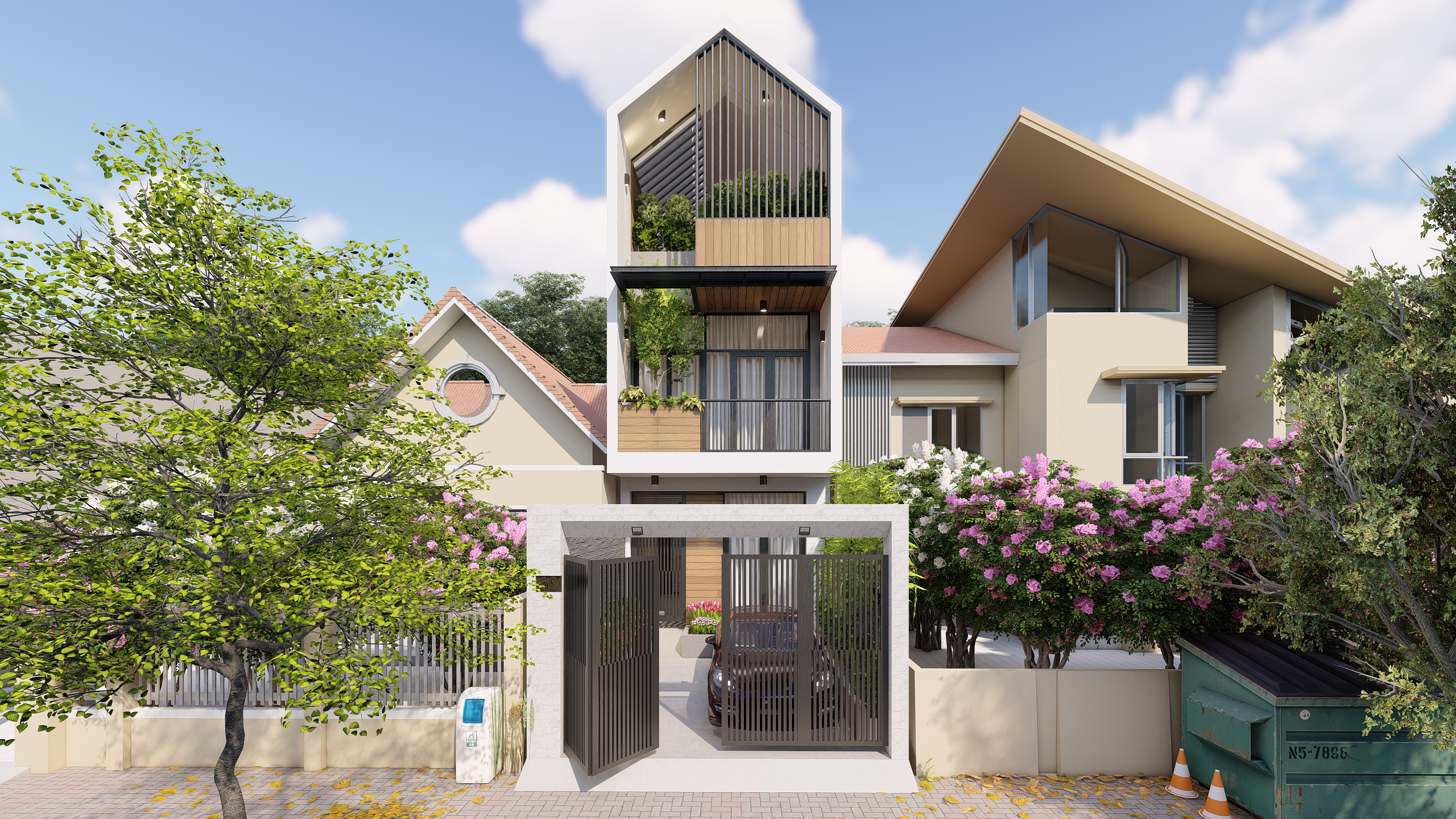 Thiết kế Nhà Mặt Phố tại Khánh Hòa nhà anh nghĩa 1574925032 0