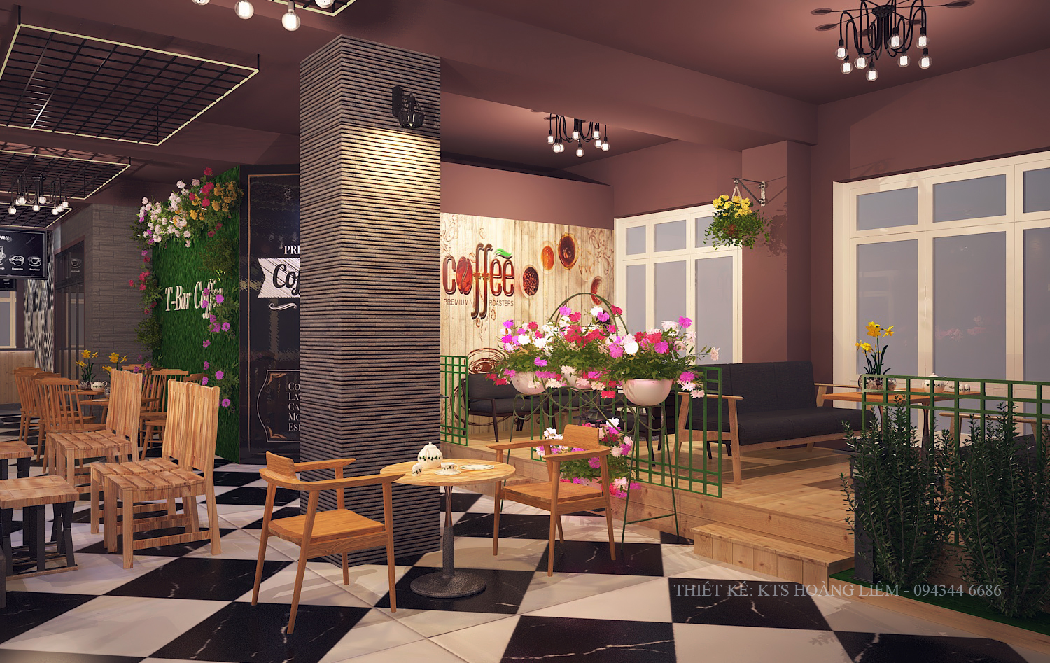 Thiết kế nội thất Cafe tại Vĩnh Phúc Thiết kế không gian cafe Vĩnh Phúc 1576581383 2