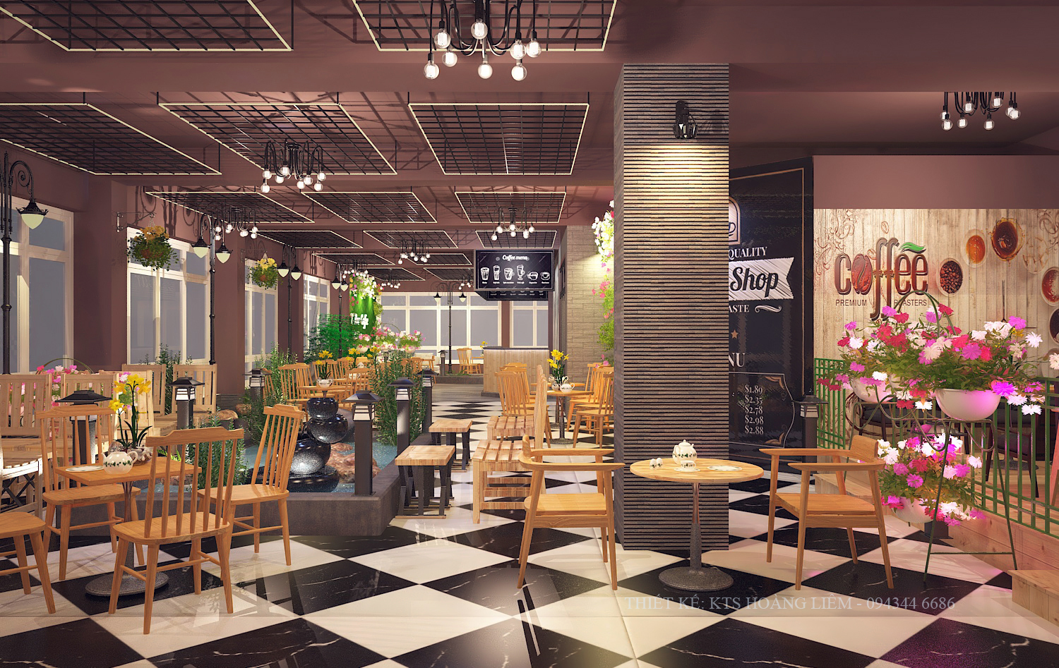 Thiết kế nội thất Cafe tại Vĩnh Phúc Thiết kế không gian cafe Vĩnh Phúc 1576581383 3