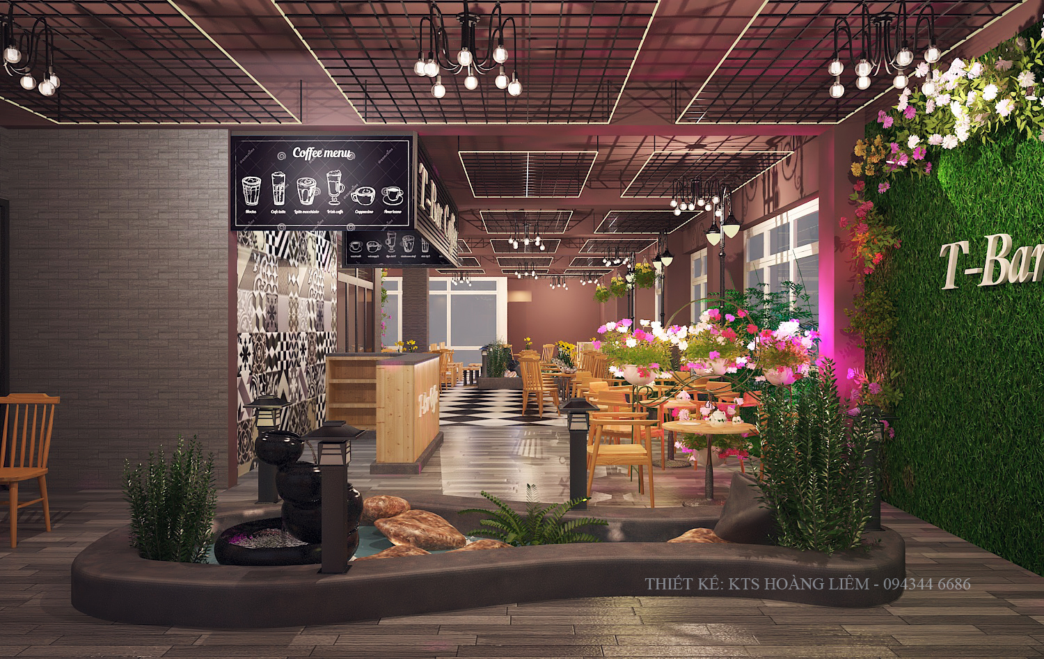 Thiết kế nội thất Cafe tại Vĩnh Phúc Thiết kế không gian cafe Vĩnh Phúc 1576581383 4