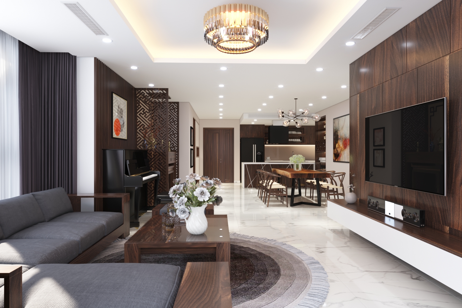 Thiết kế nội thất Chung Cư tại Hà Nội Chung cư New Skyline Văn Quán 1580465736 10