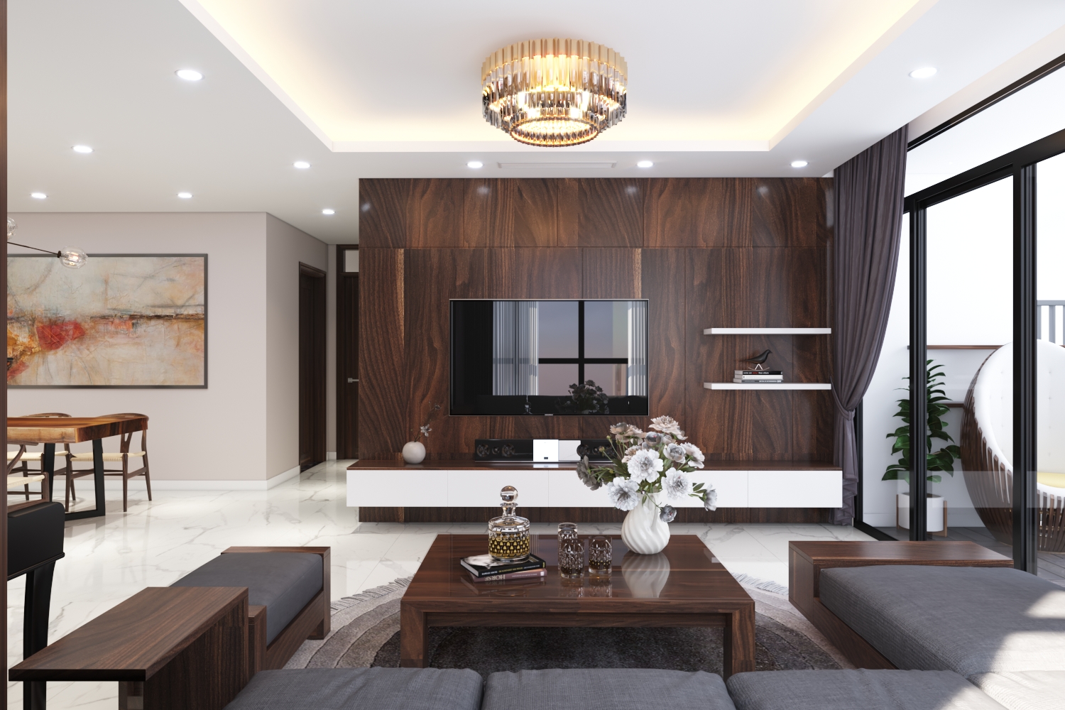 Thiết kế nội thất Chung Cư tại Hà Nội Chung cư New Skyline Văn Quán 1580465736 9