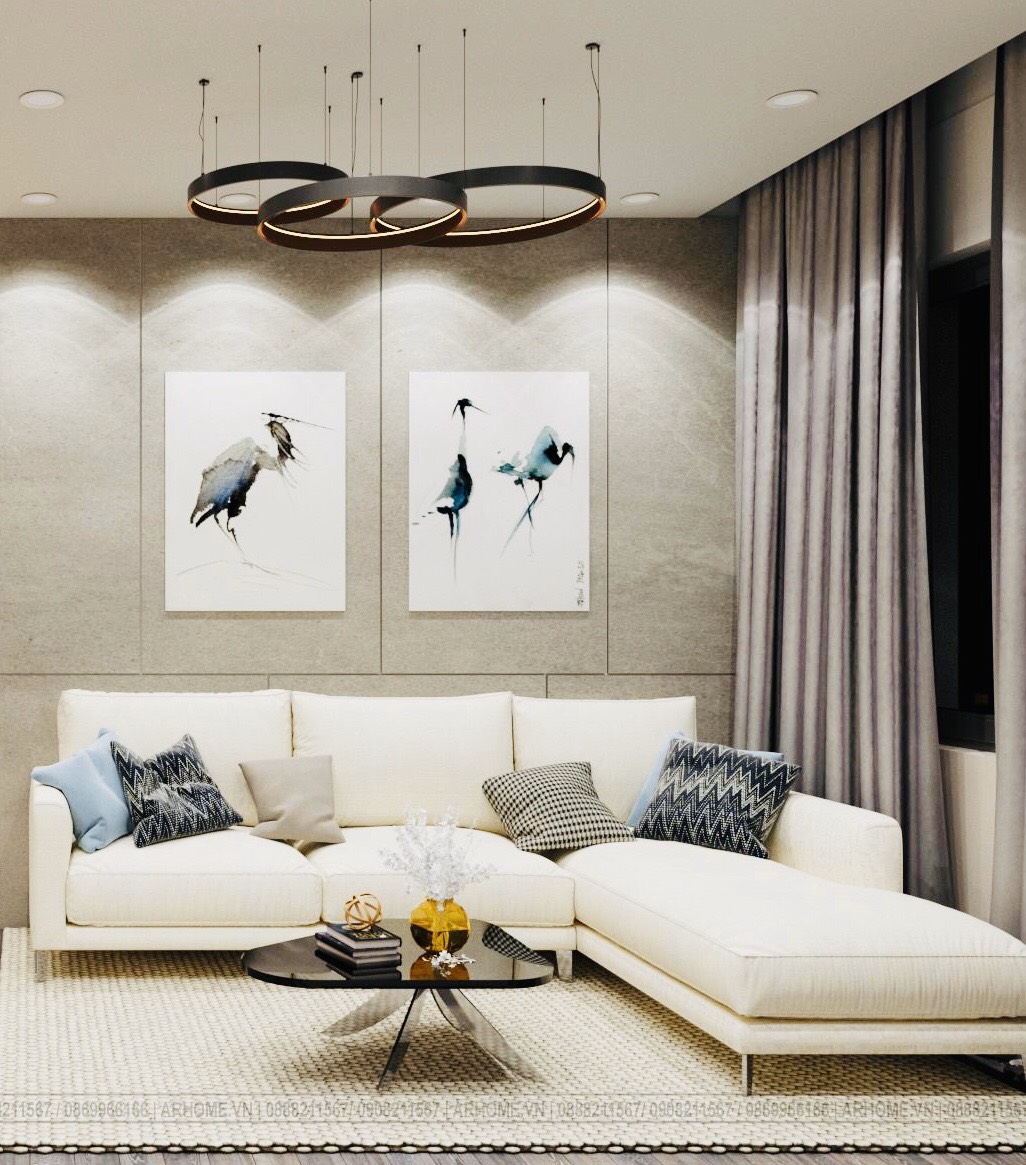 Thiết kế nội thất Chung Cư tại Hà Nội Bản hòa ca của sắc màu trong Thiết kế nội thất căn hộ E2.12 The Emerald CT8 Mỹ Đình 1581156569 3