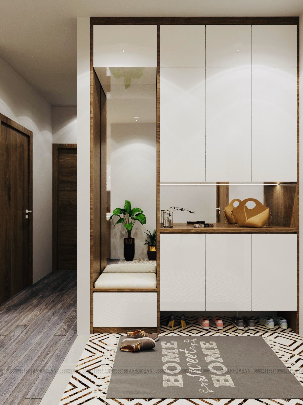 Thiết kế nội thất Chung Cư tại Hà Nội Bản hòa ca của sắc màu trong Thiết kế nội thất căn hộ E2.12 The Emerald CT8 Mỹ Đình 1581156570 7