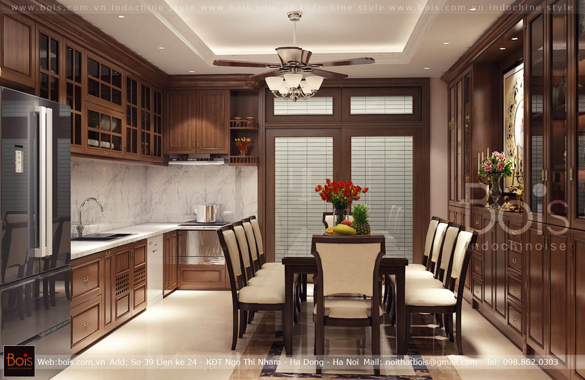 Thiết kế nội thất Biệt Thự tại Hà Nội Nội thất biệt thự Vinhomes Ocean Park phong cách Đông Dương 1584958477 3