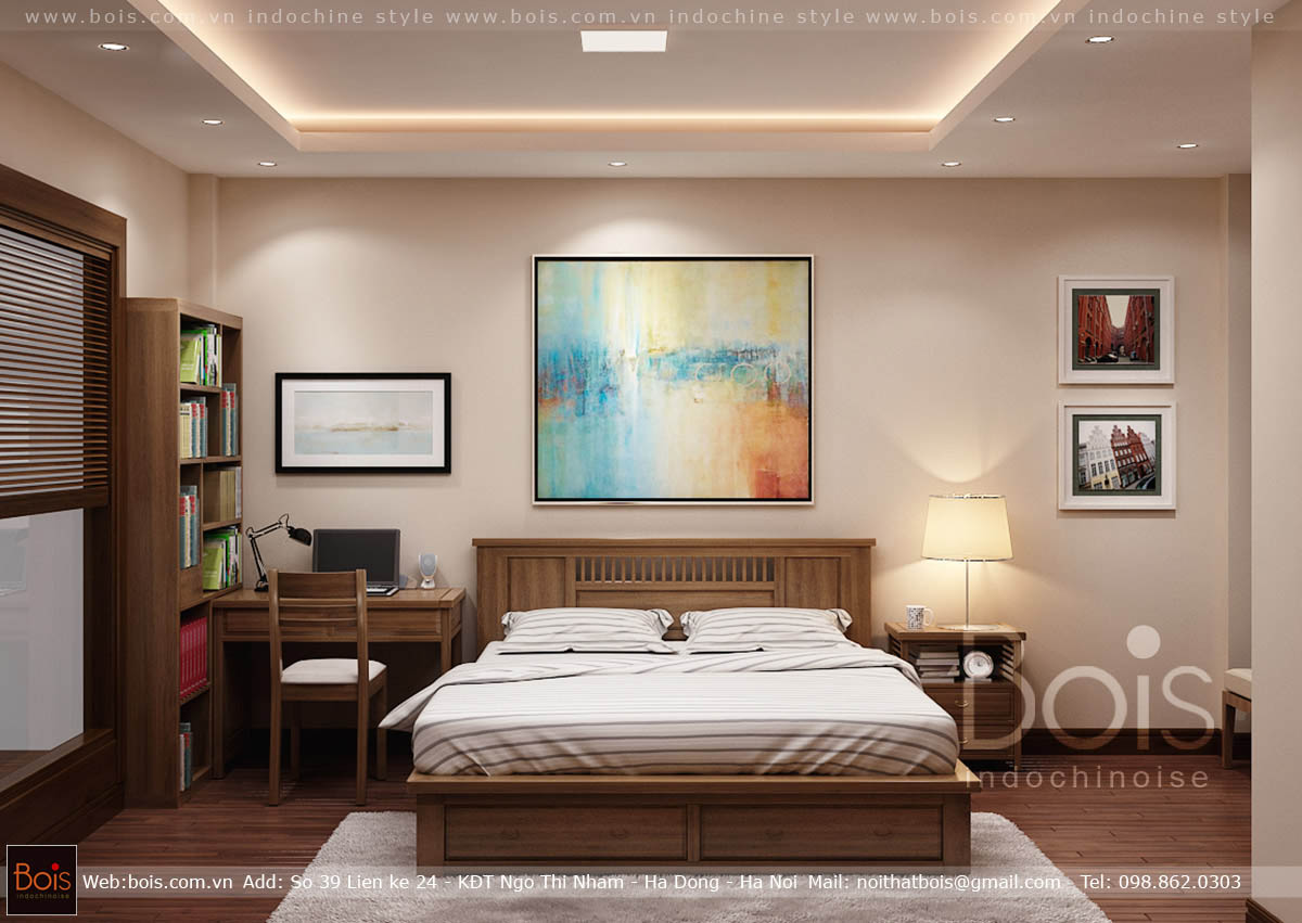 Thiết kế nội thất Biệt Thự tại Hà Nội Nội thất biệt thự Vinhomes Ocean Park phong cách Đông Dương 1584958478 11