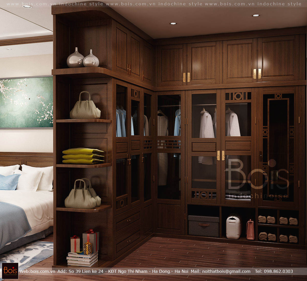 Thiết kế nội thất Biệt Thự tại Hà Nội Nội thất biệt thự Vinhomes Ocean Park phong cách Đông Dương 1584958478 15