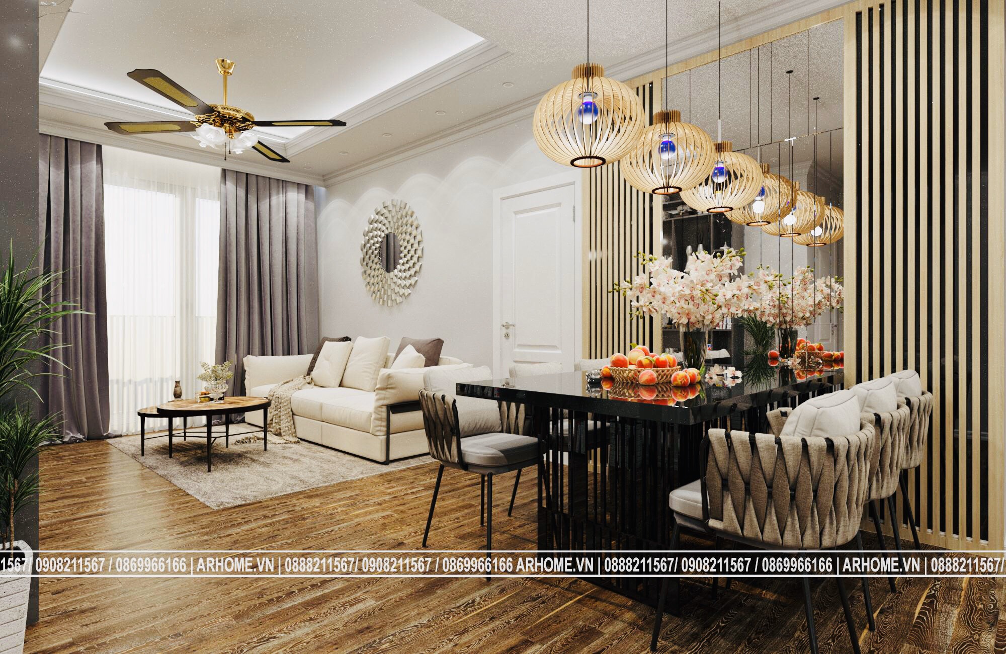 Thiết kế nội thất Chung Cư tại Hà Nội Mạnh mẽ đầy cá tính với Thiết kế nội thất căn hộ chung cư 11G2 Sunshine Garden 1585280266 0